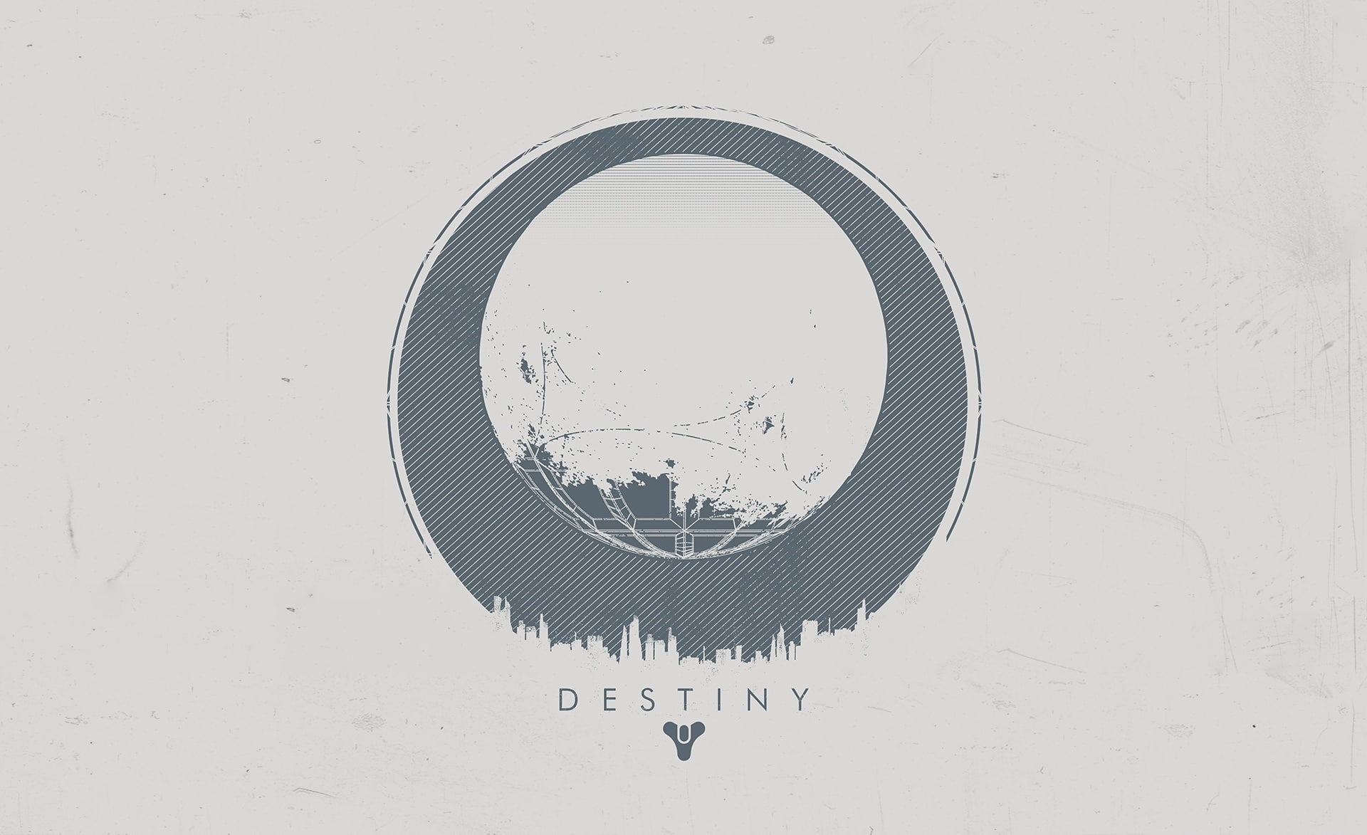 Destiny - Traveler White, round grey logo, Games, Other Games