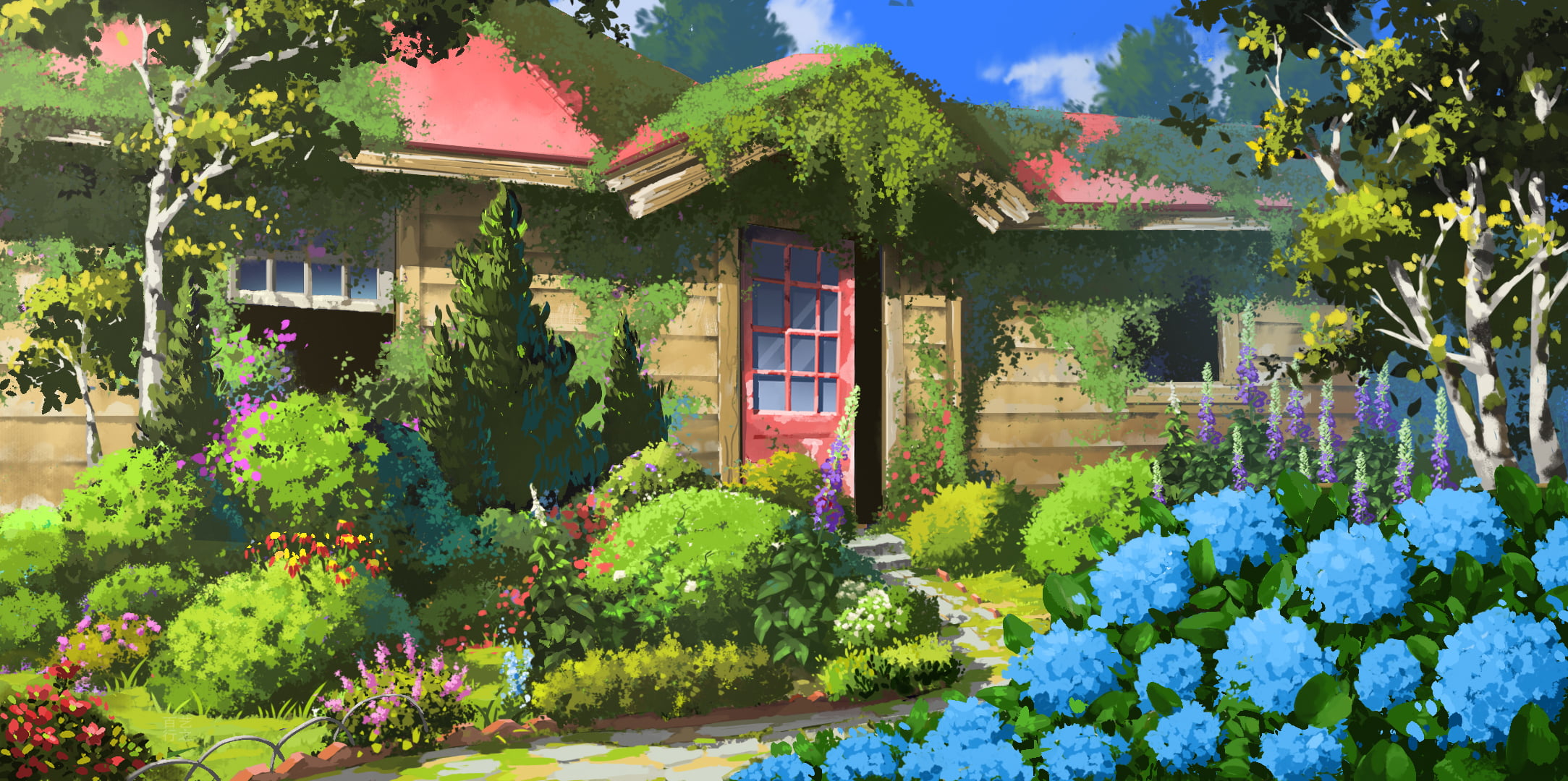 Anime, Original, Flower, Garden