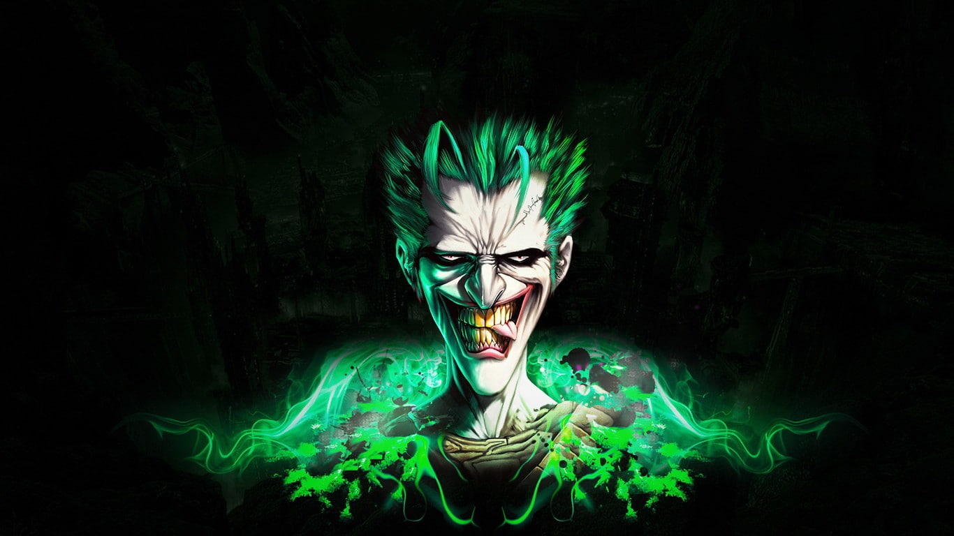 Joker Batman Black HD, the joker digital art, cartoon/comic