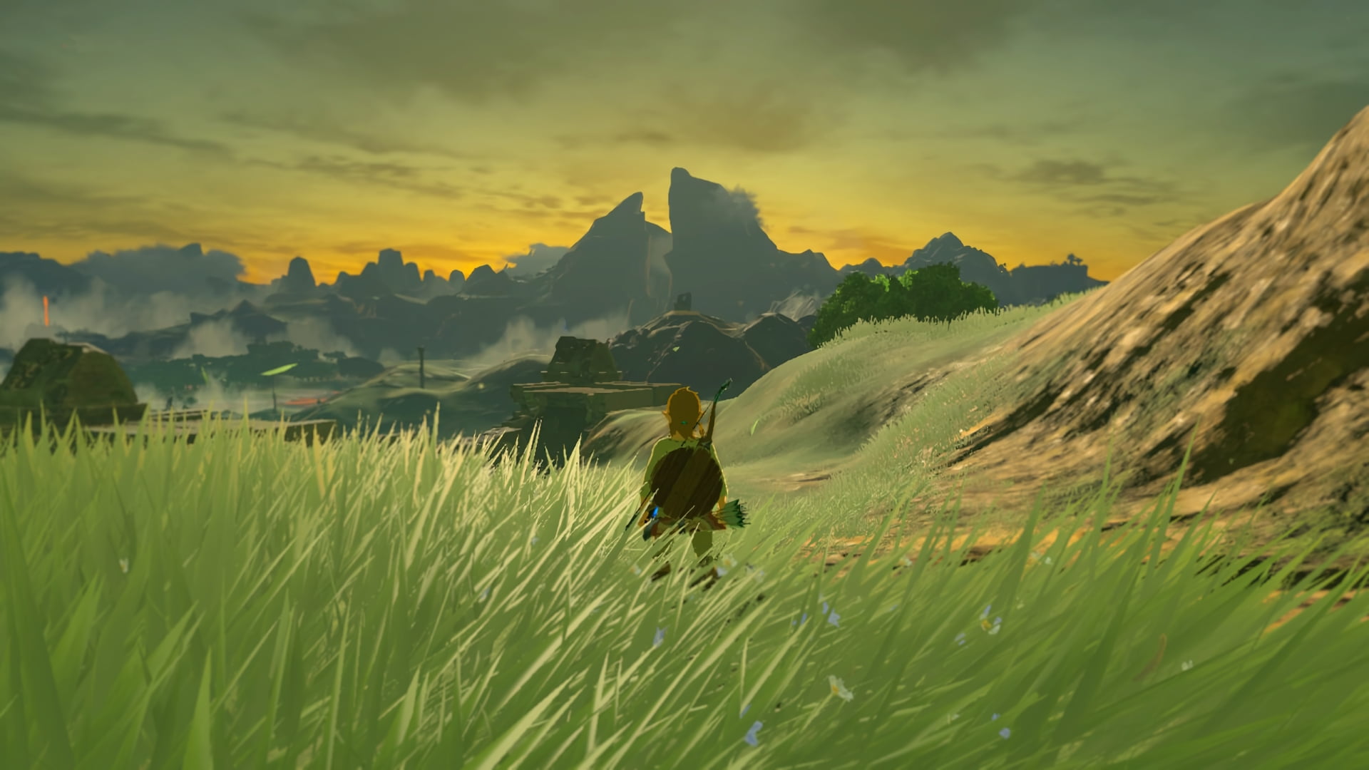 Link, video game boys, The Legend of Zelda, landscape