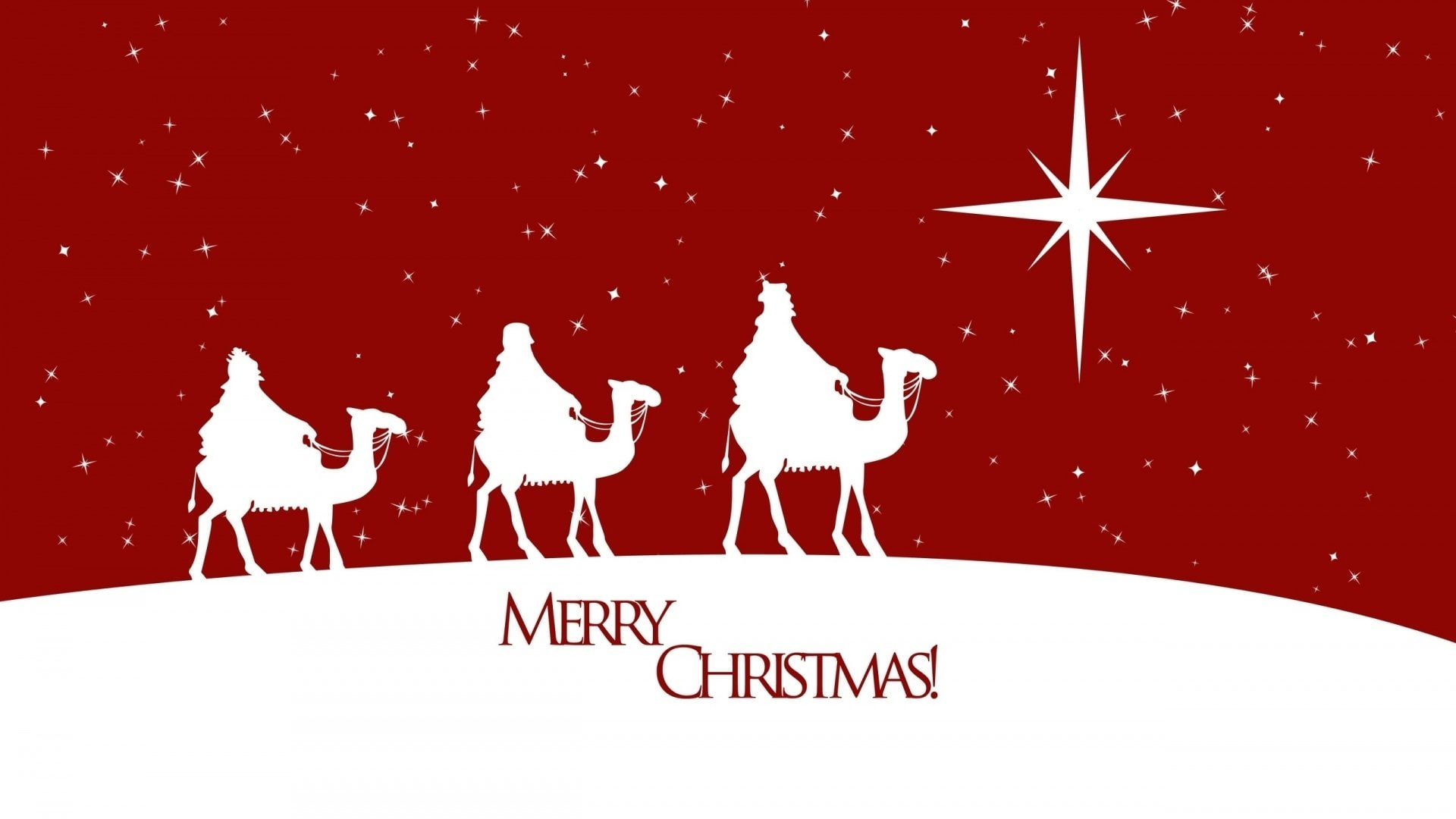 Holiday, Christmas, Camel, Merry Christmas, Red, Snow, Star