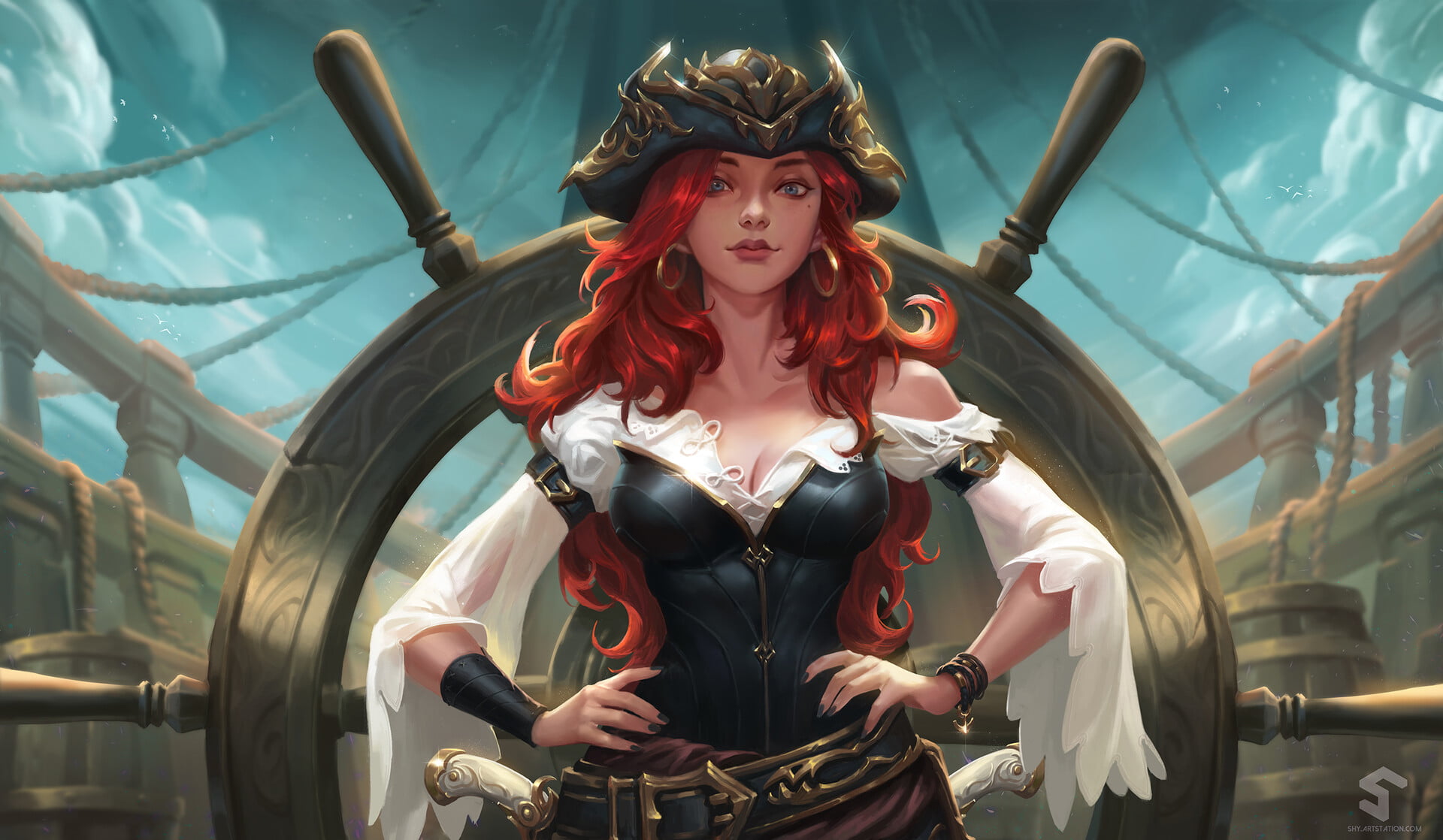 Free Download Hd Wallpaper Digital Art Artwork Video Games League Of Legends Redhead