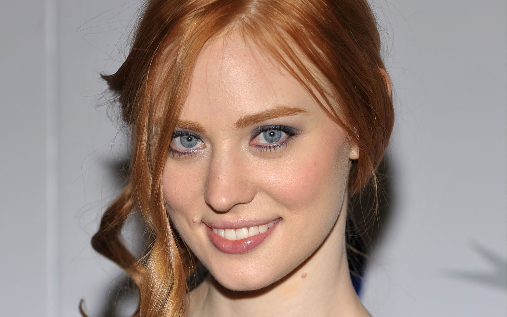 actress, ann, blue, close up, deborah, eyes, redheads, woll