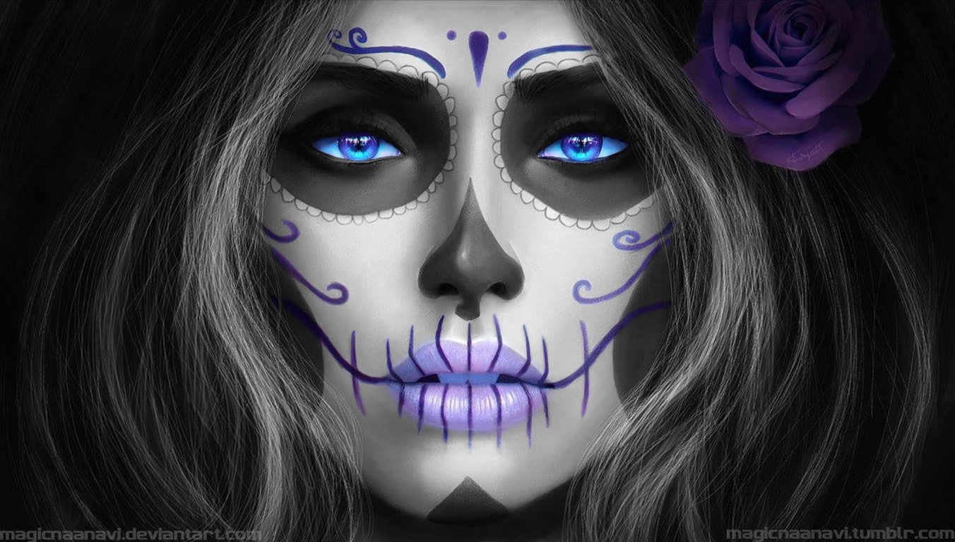 Sugar Skull, face, face paint, MagicnaAnavi, render