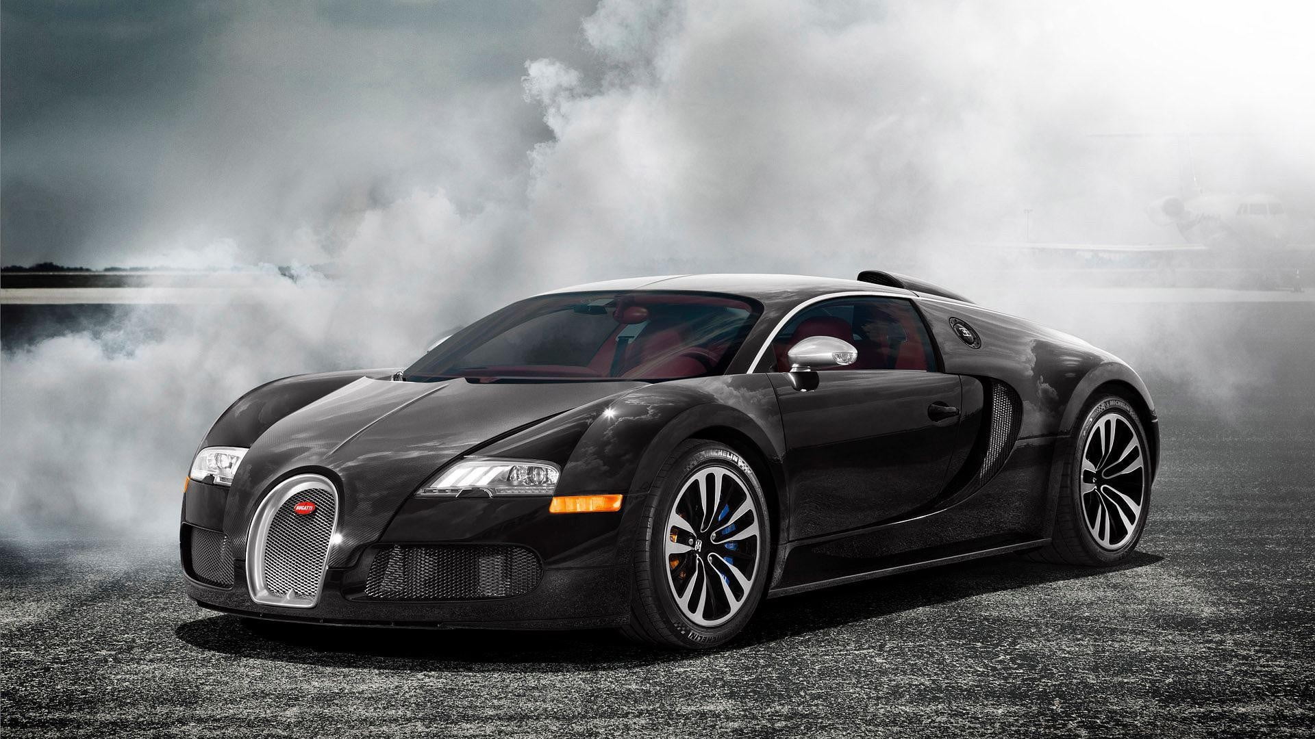 black Bugatti Veyron coupe, car, motor vehicle, mode of transportation