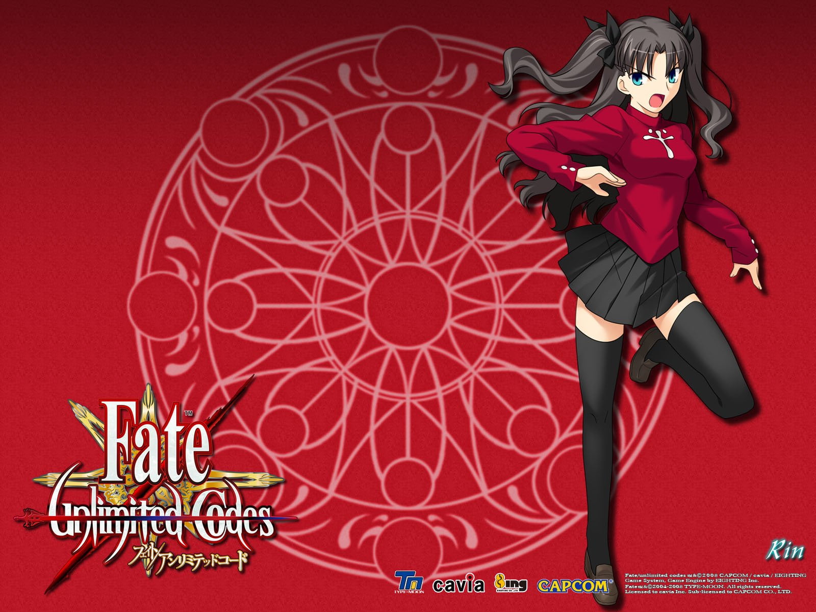 Fate Series, Fate/unlimited codes, Rin Tohsaka, red, young adult