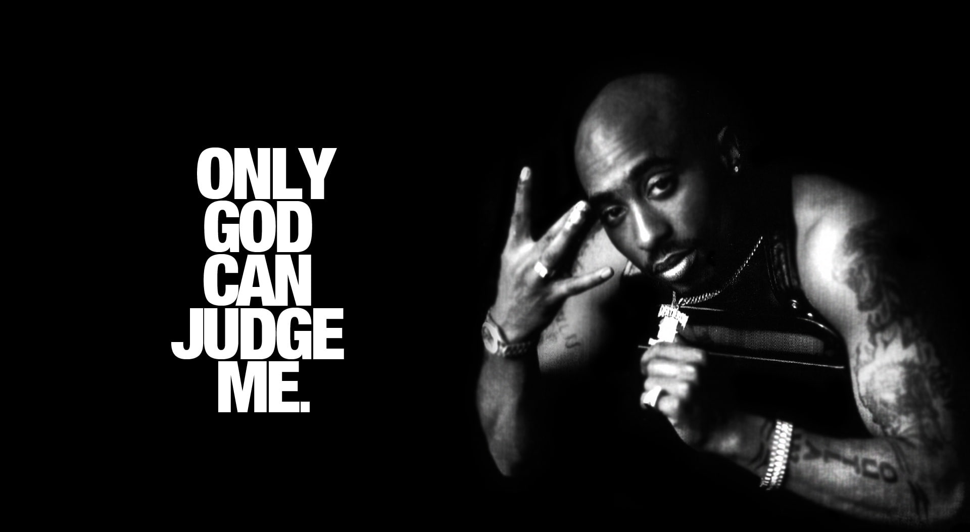 Only God Can Judge Me - Tupac, 2Pac illustration, Artistic, Typography