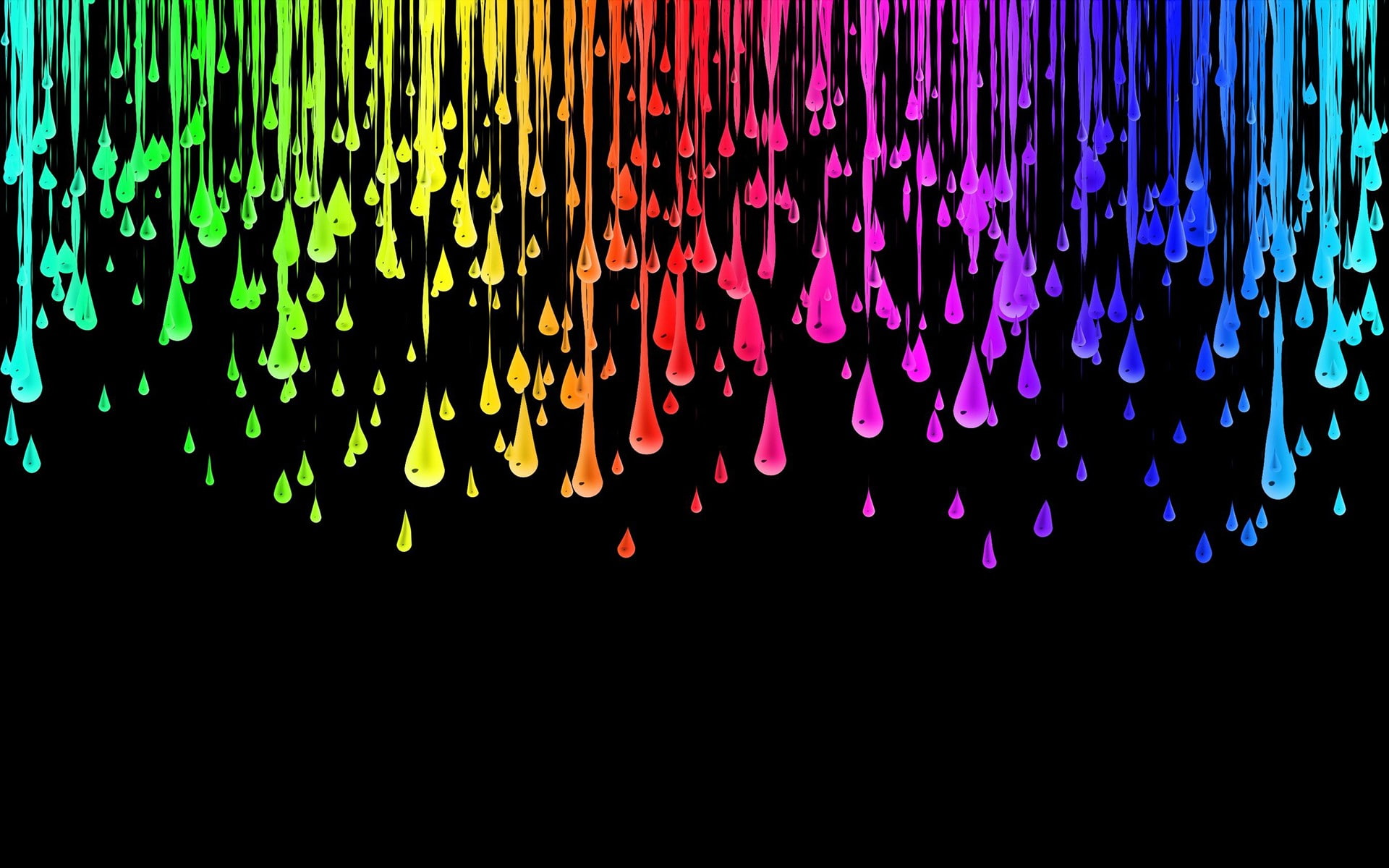water drops, spectrum, multi colored, illuminated, no people