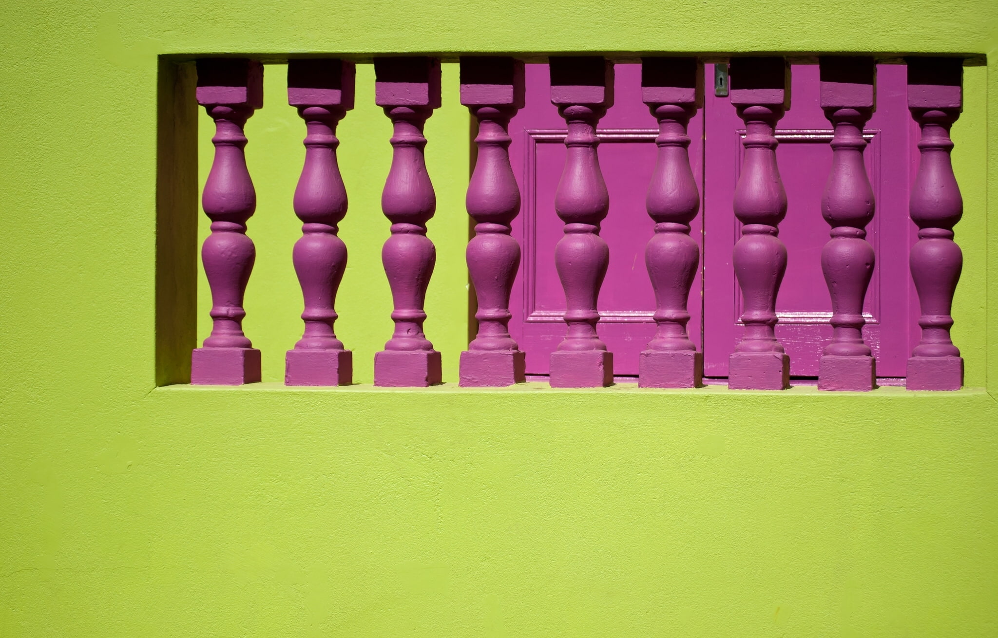 South Africa, Cape Town, Bo-Kaap, Malay Quarter, balusters