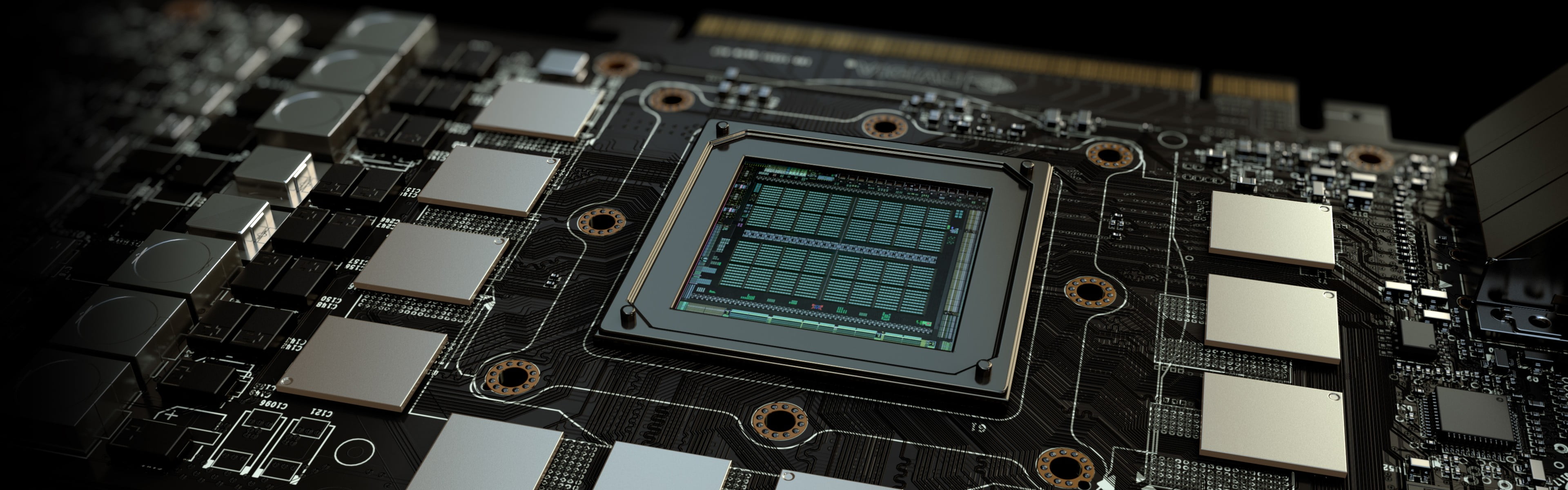 black circuit board, Nvidia, GPUs, technology, PC gaming, multiple display