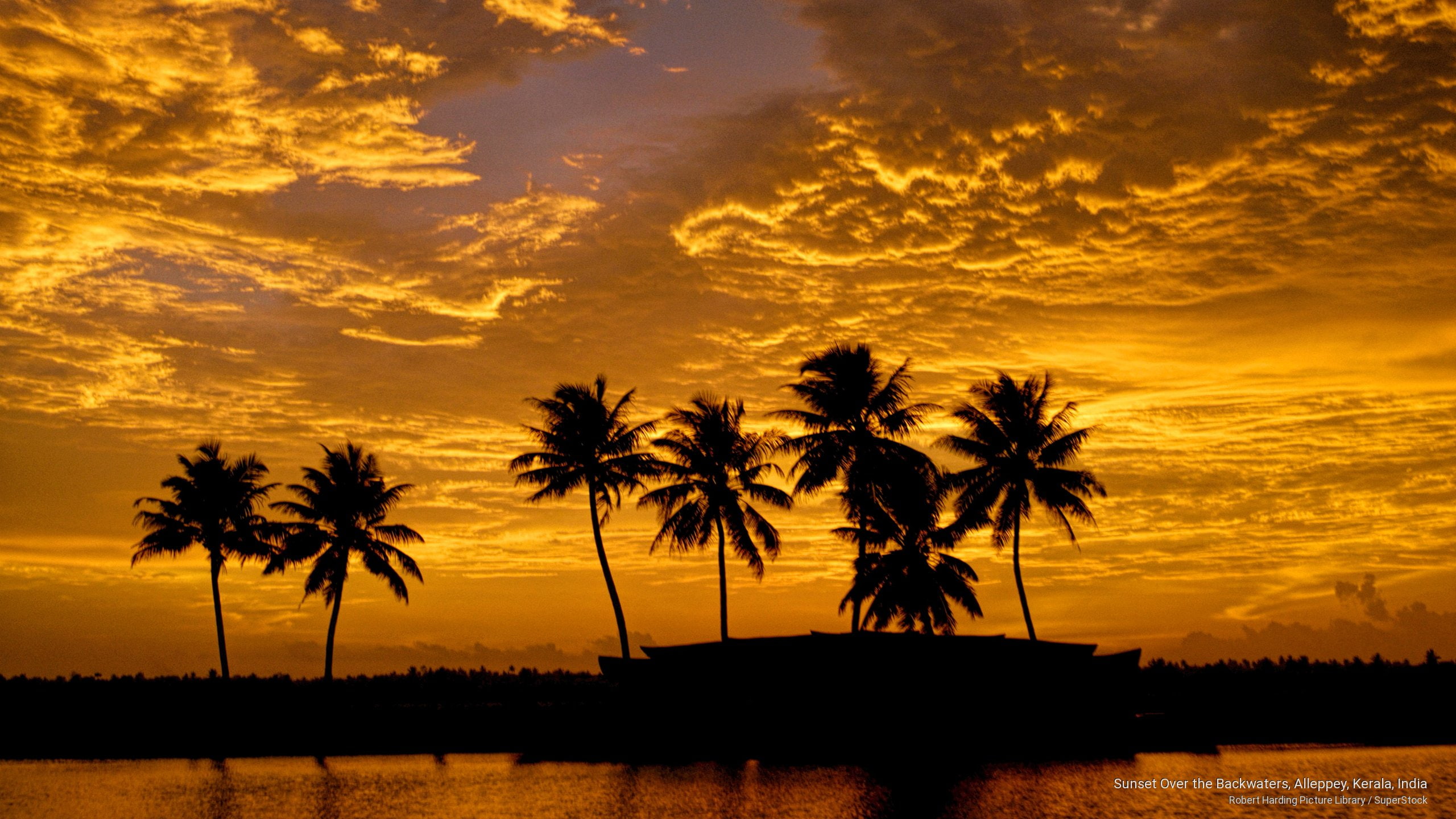 Sunset Over the Backwaters, Alleppey, Kerala, India, Sunrises/Sunsets