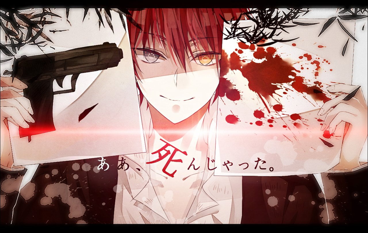 black pistol illustration, Anime, Assassination Classroom, Karma Akabane