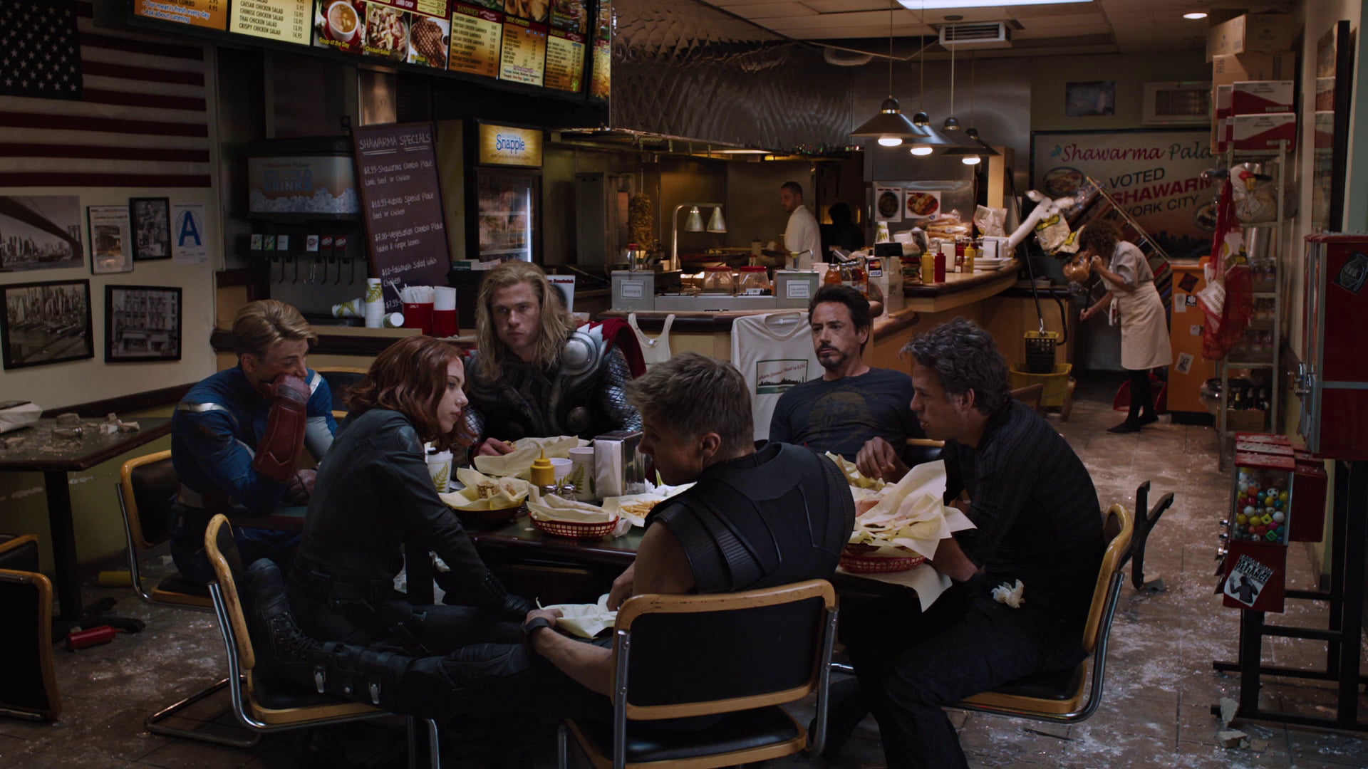 Marvel Avengers still screenshot, The Avengers, Black Widow, Captain America