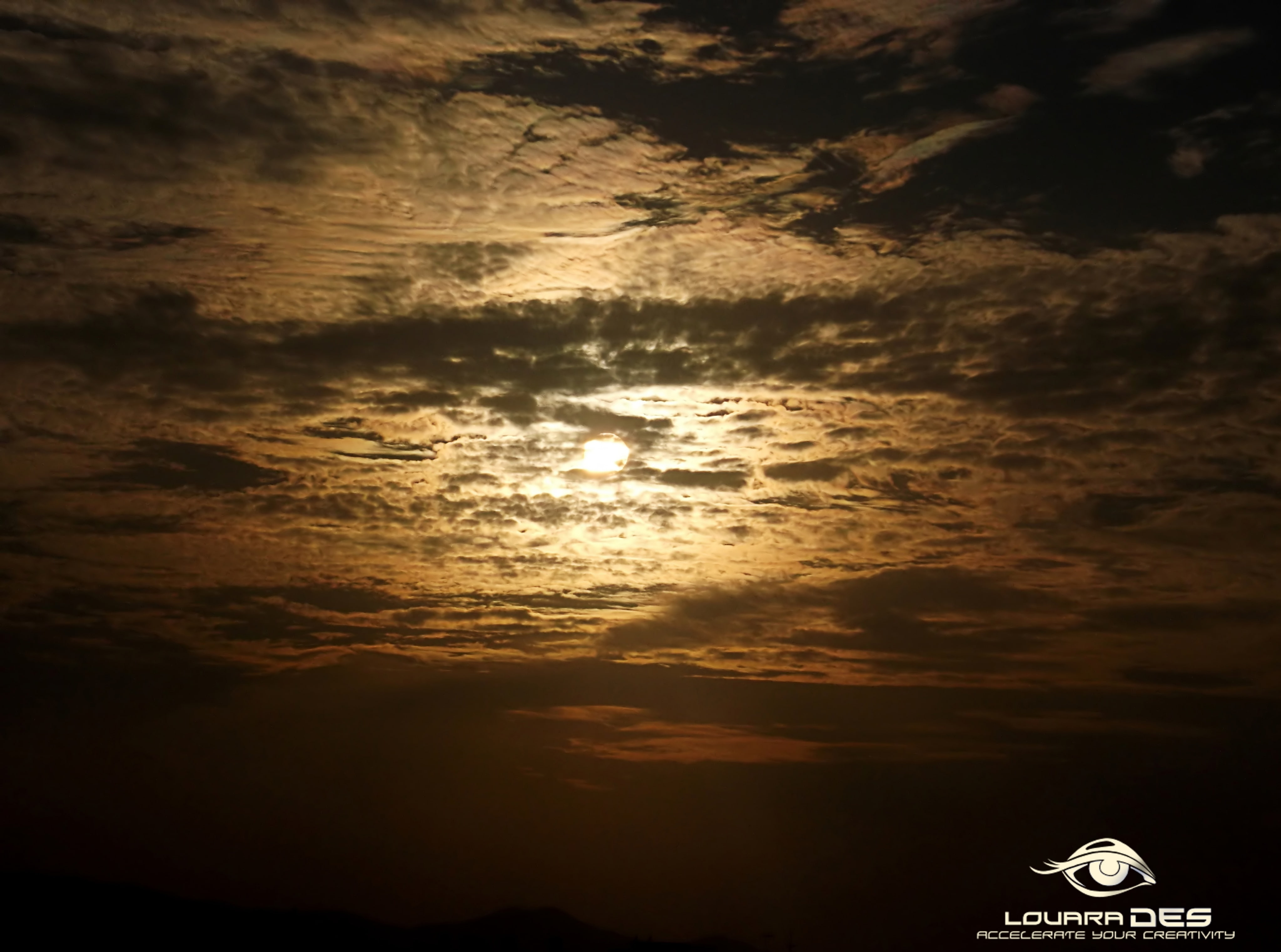 Couche de soleil ..., white clouds, Nature, Sun and Sky, Sunset