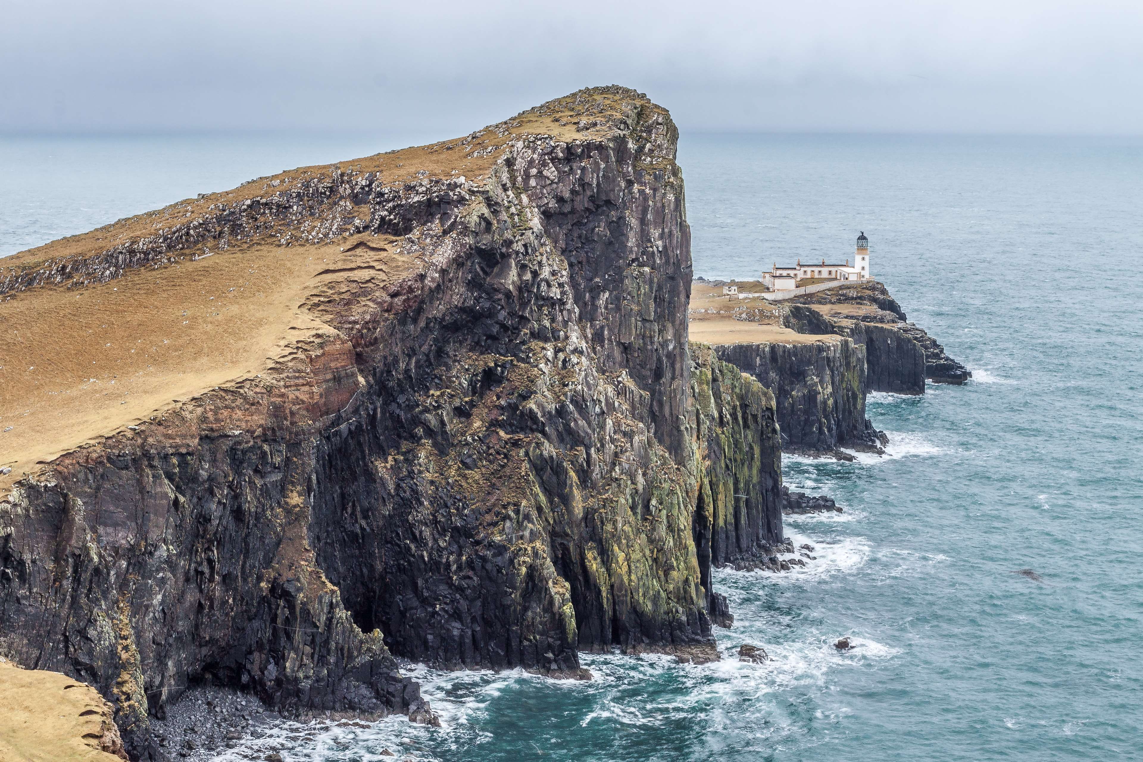 beach, cliff, coast, coastal, daylight, horizon, isle of skye