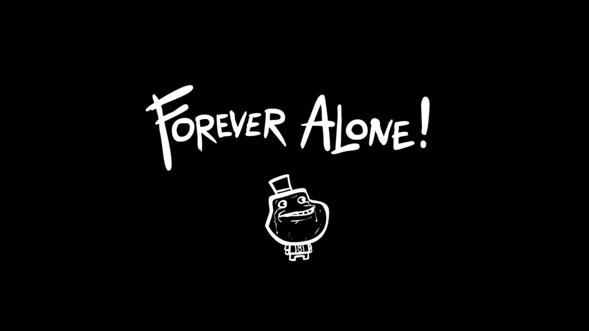 Forever Alone! wallpaper, memes, minimalism, simple background