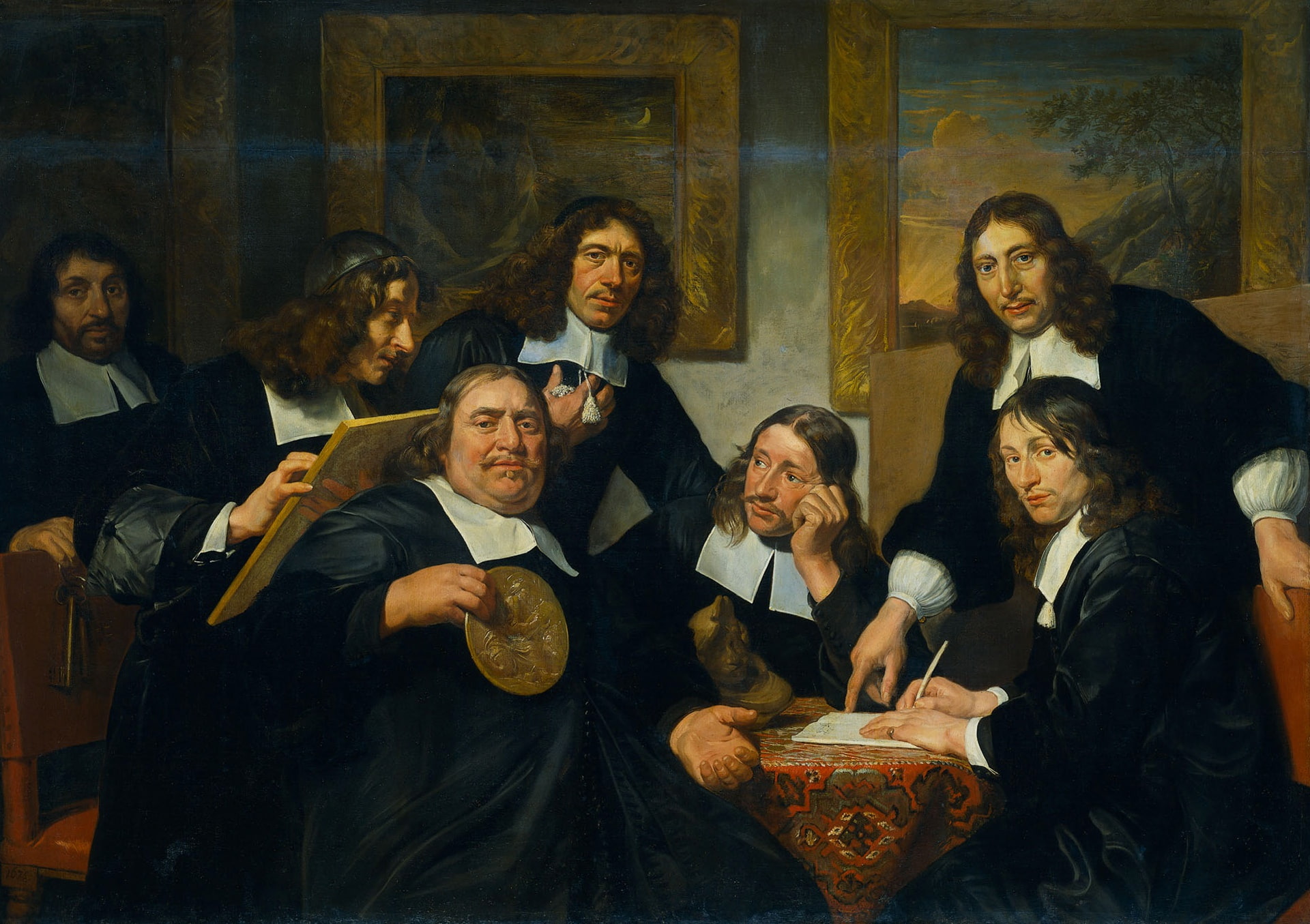 portrait, picture, Jan de Bray, The Board members of the Guild of Saint Luke in Haarlem