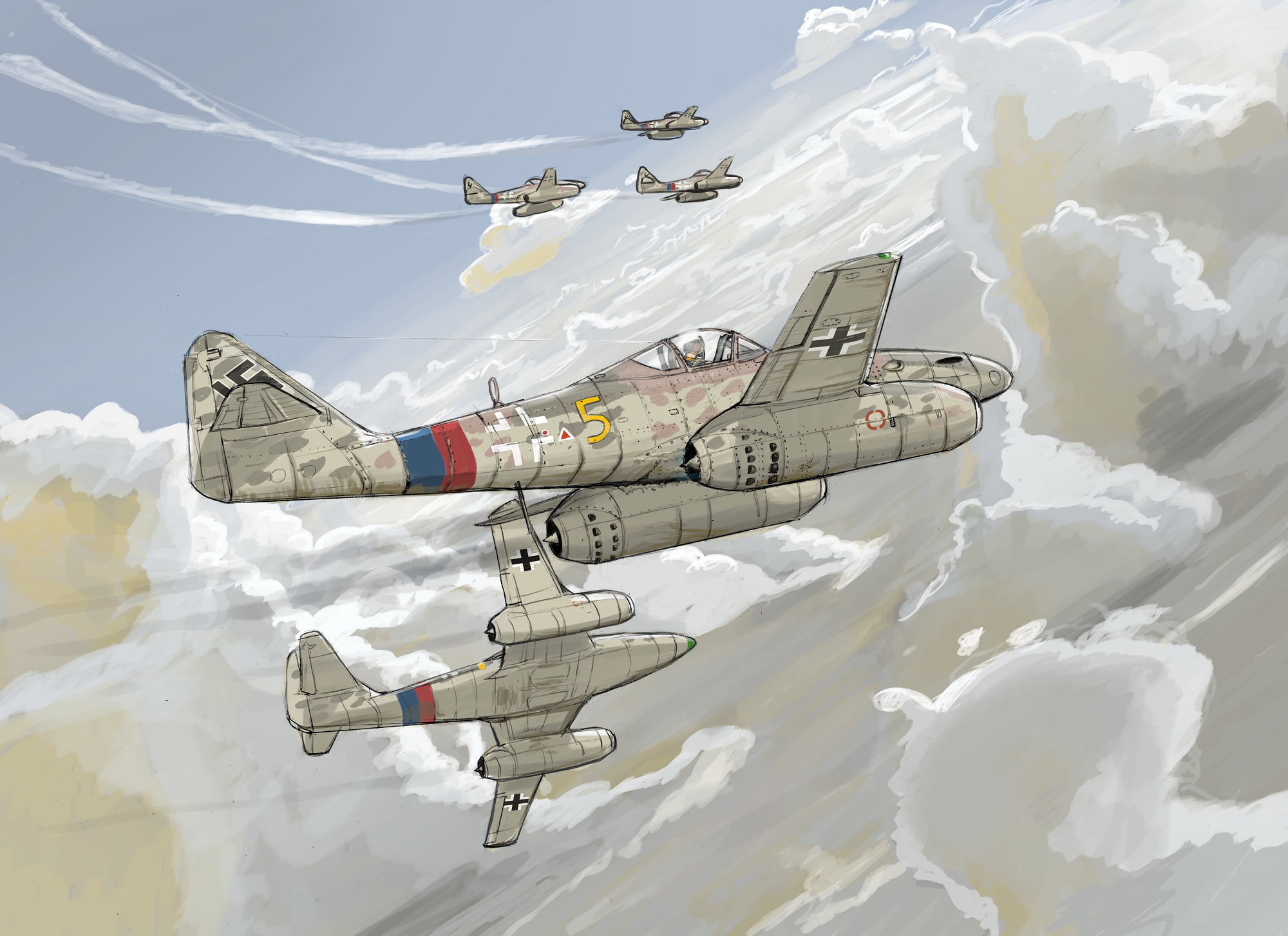 World War II, Luftwaffe, air force, Germany, jet fighter, Me 264