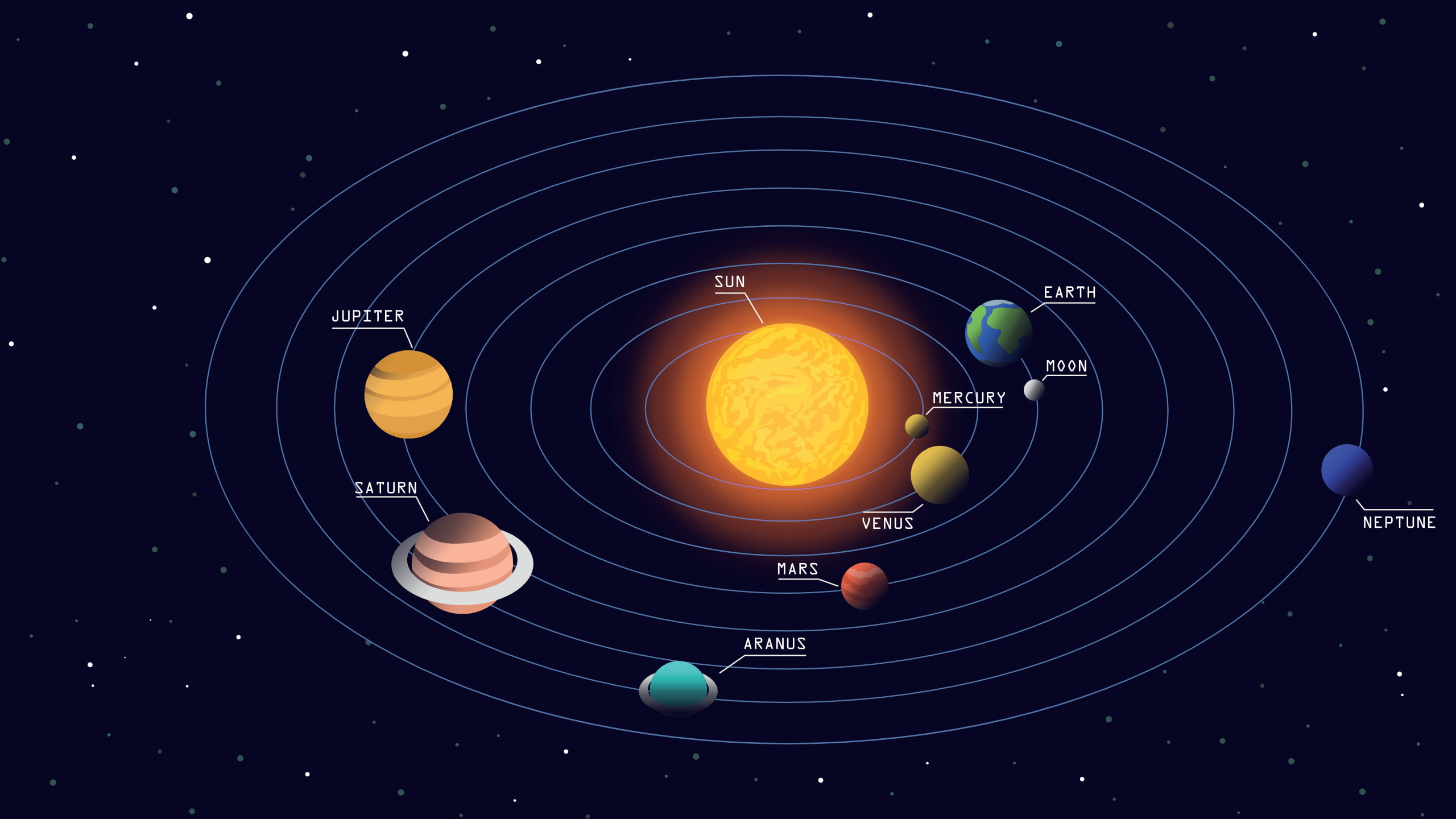 planet, space, illustration, Solar System