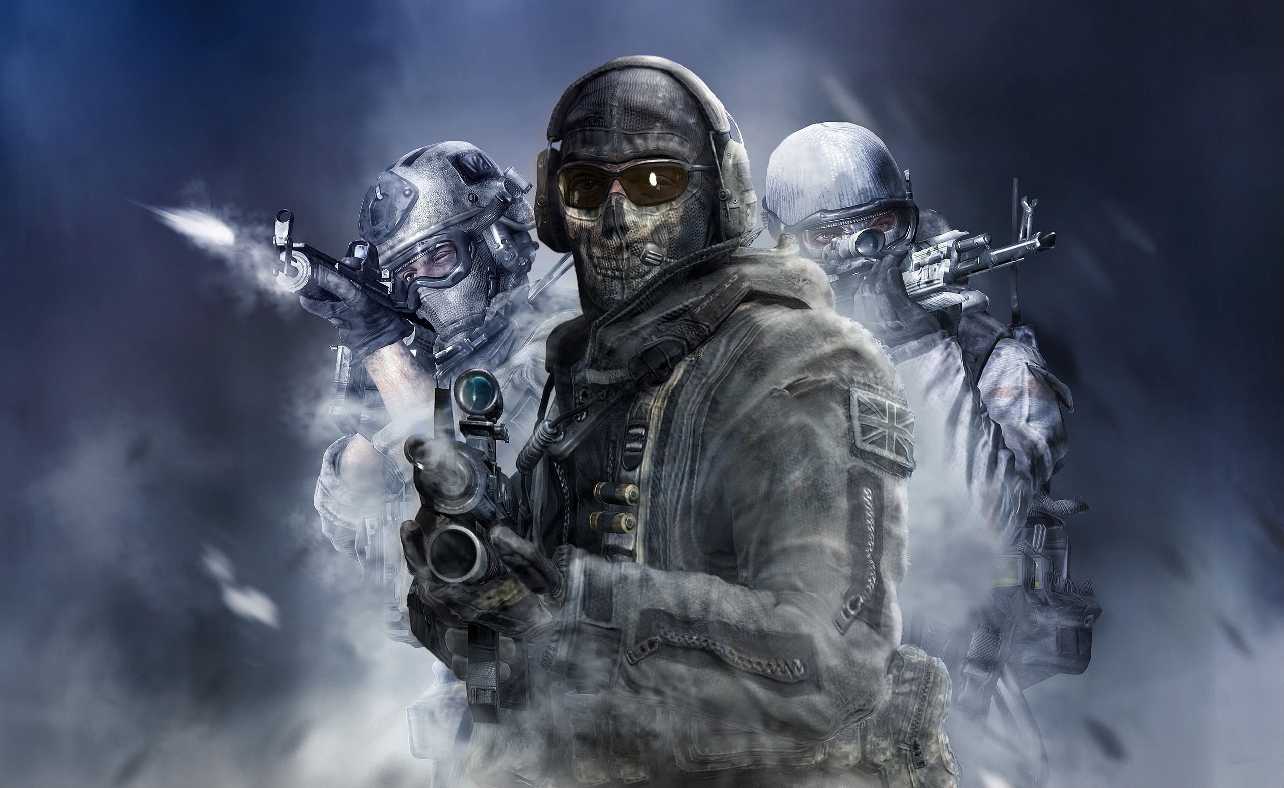Call of Duty Ghost wallpaper, three soldiers digital wallpaper