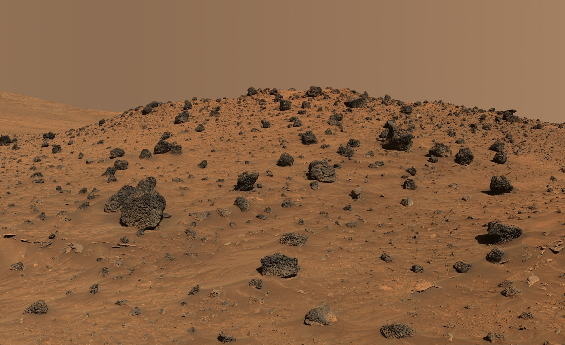Mars Surface, desert land, Artistic, 3D, sky, scenics - nature