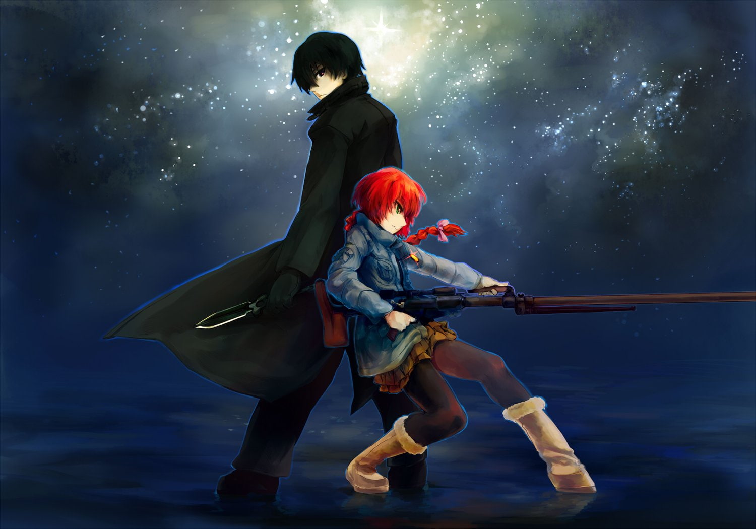 red haired girl animated character illustration, Anime, Darker Than Black