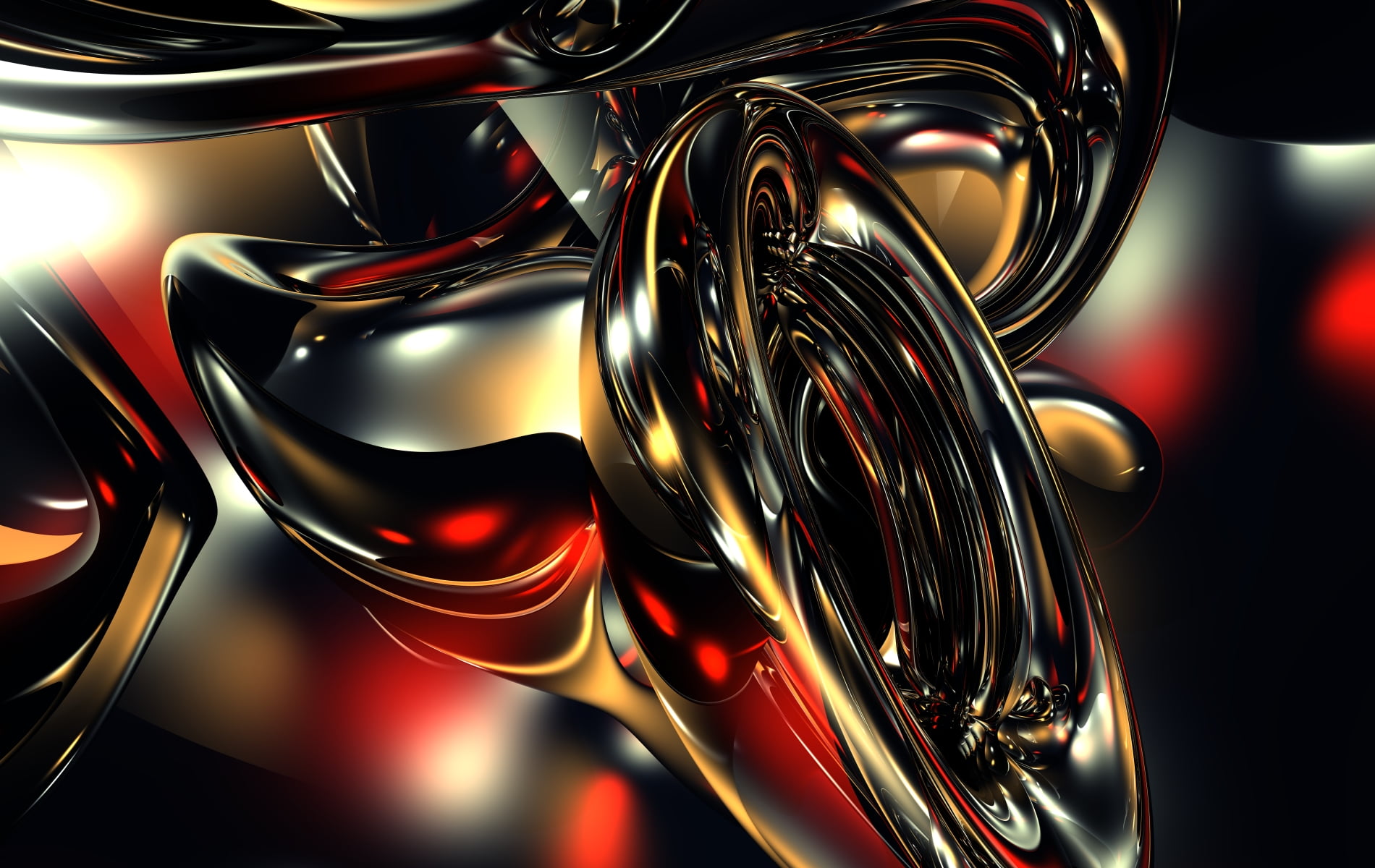 3D Deep Red Abstract, Abstract 3D, white tigers, black, colorful