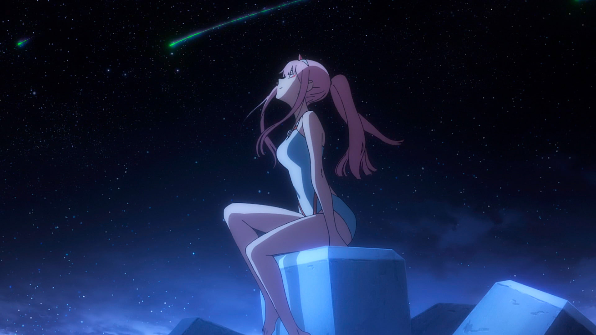 pink haired female anime character, Darling in the FranXX, Shooting Star