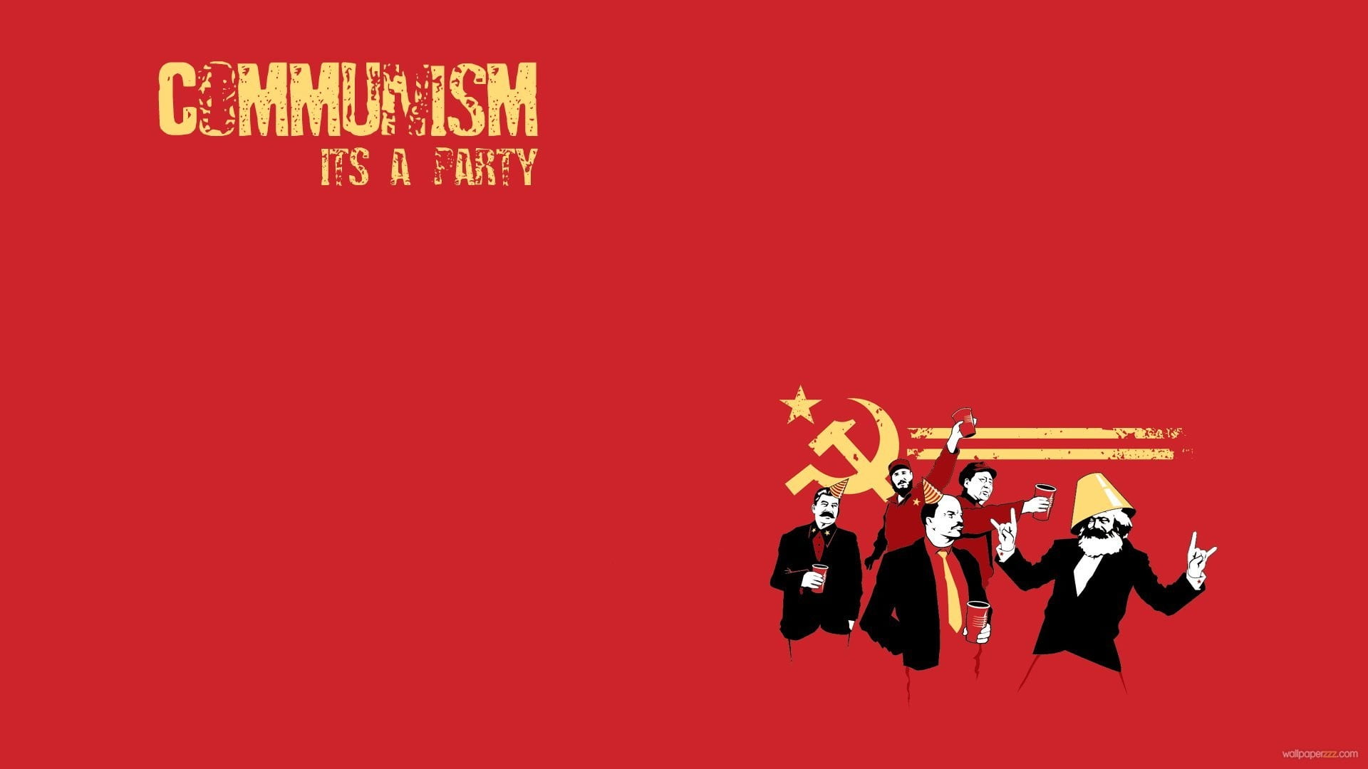 communism its a party digital wallpaper, founding fathers of communism