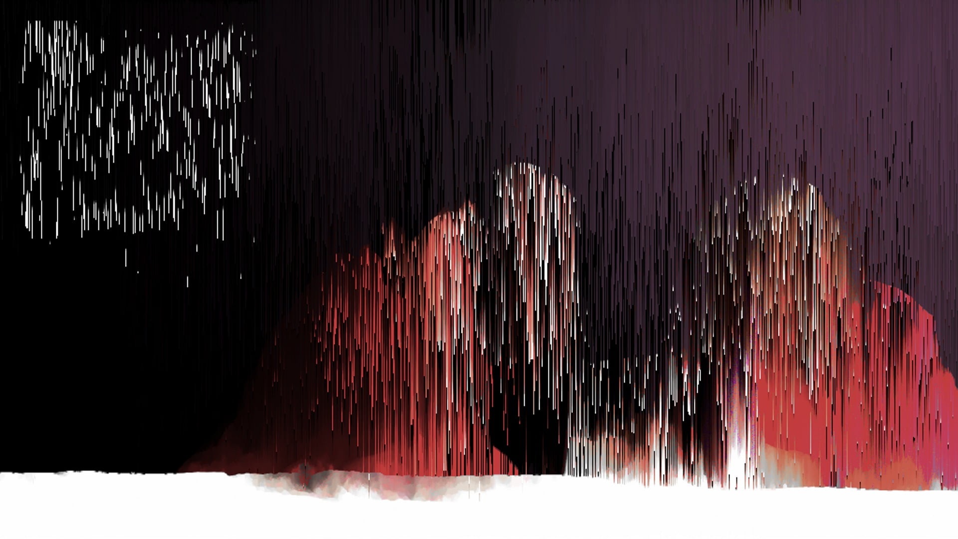 red and black abstract painting, glitch art, pixel sorting, no people