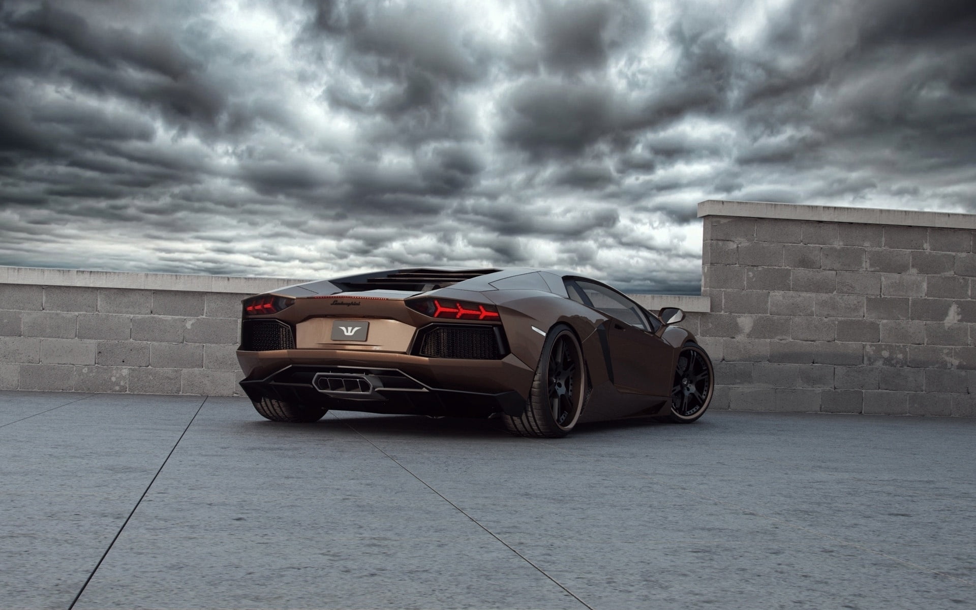 beige Lamborghini Aventador, rabbioso, wheelsandmore, car, sports Car