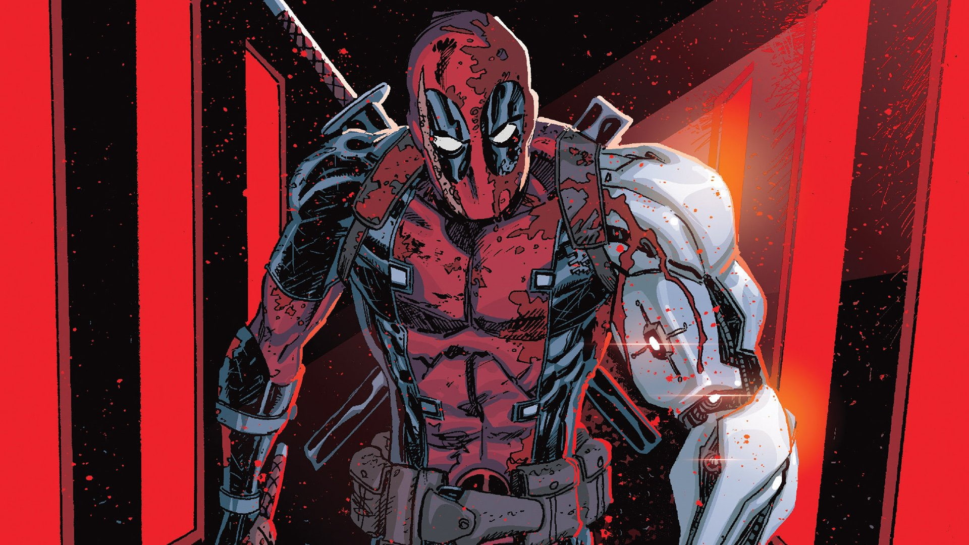 Comics, Deadpool, Marvel Comics, one person, human body part