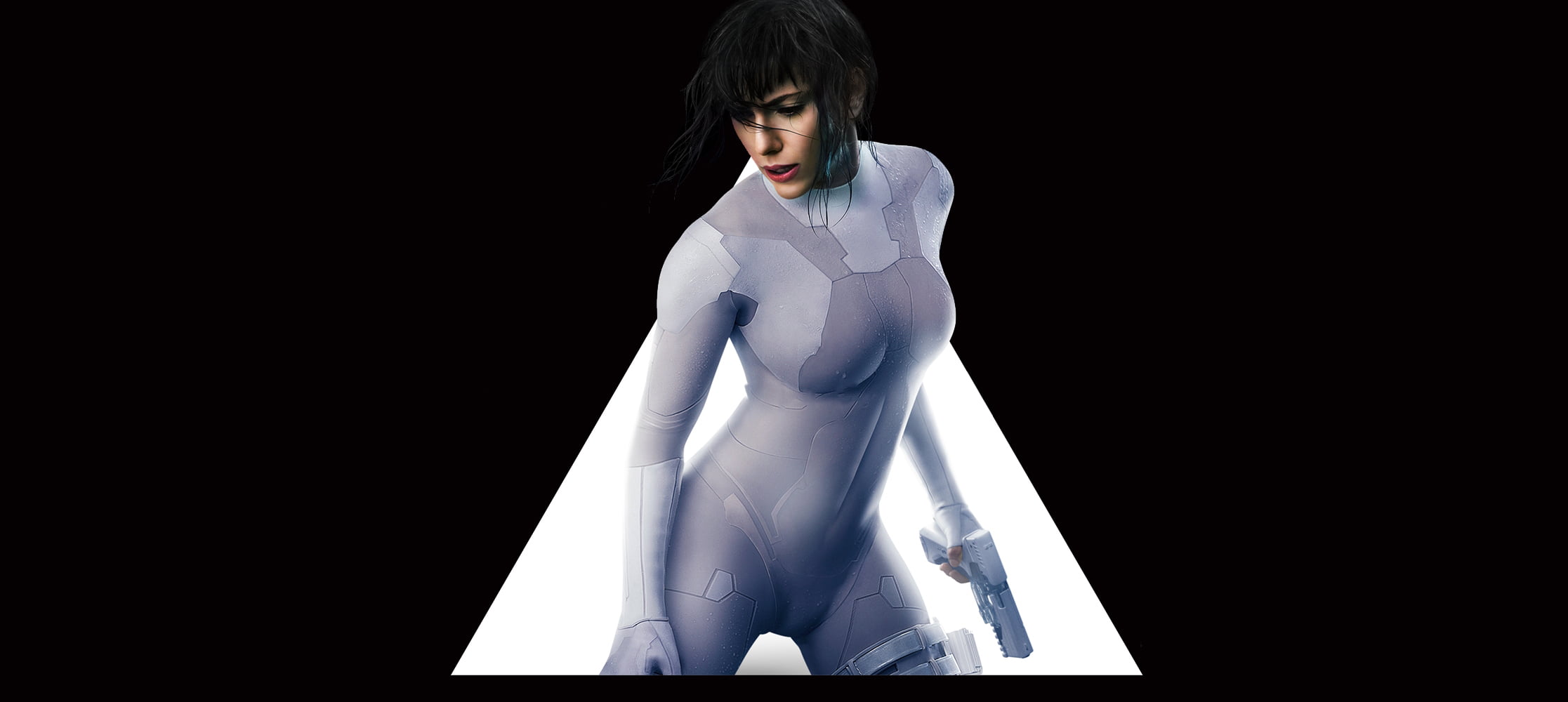 ghost in the shell, 2017 movies, black background, one person