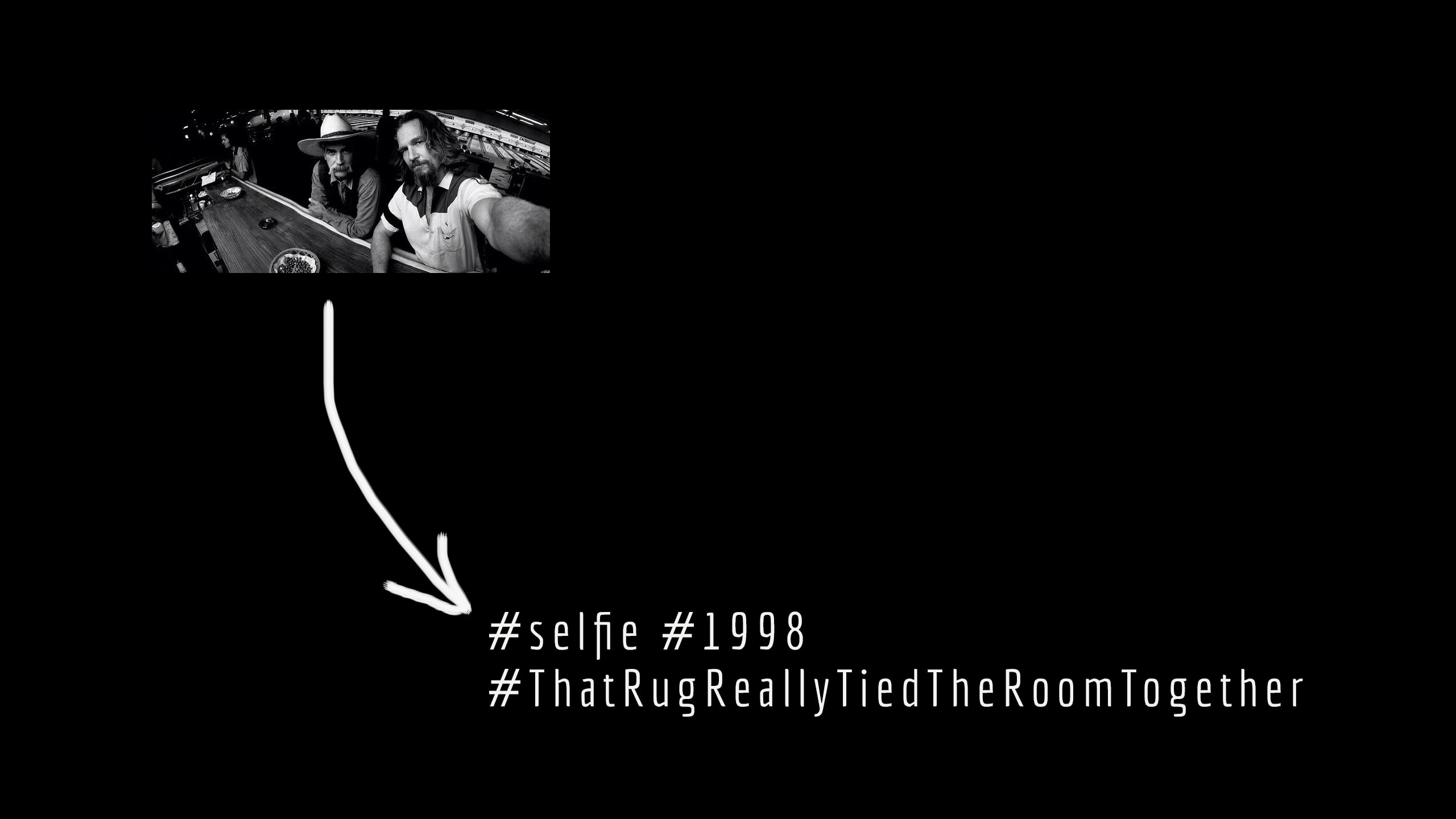 The Big Lebowski BW Black Selfie HD, movies