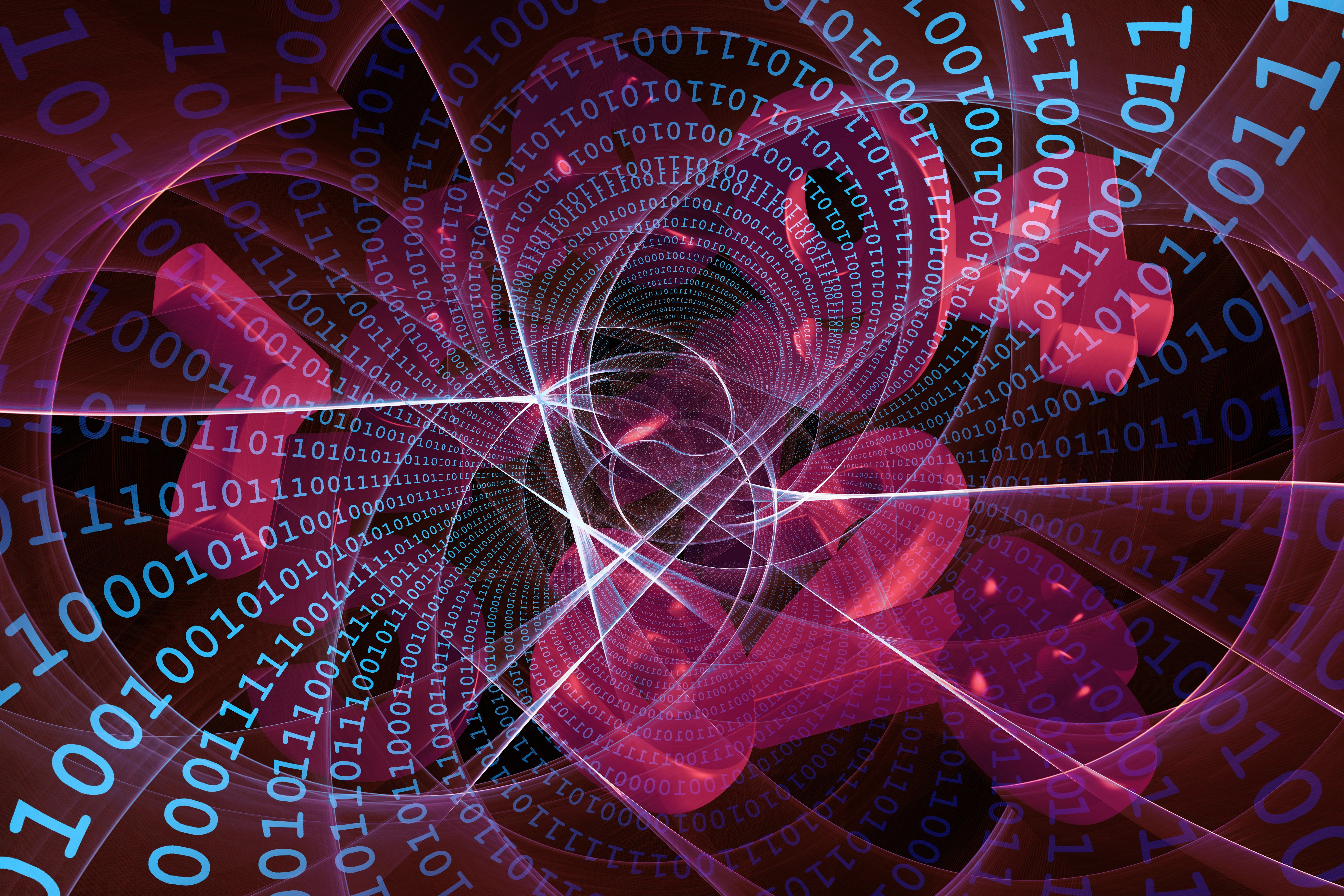 line, figures, binary code