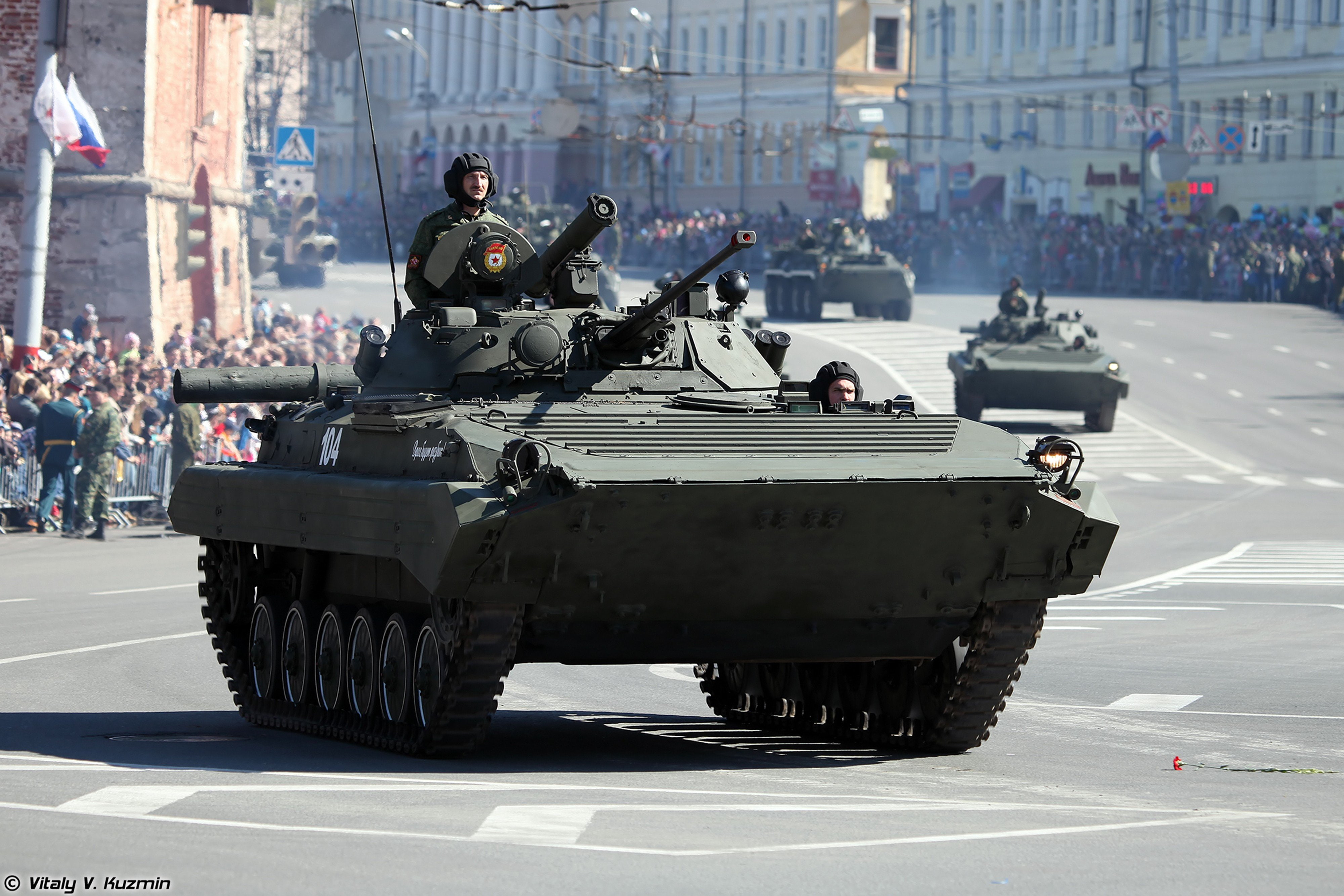 2014, 4000x2667, armored, army, bmp 2, day, ifv, military, parade in nizhny novgorod