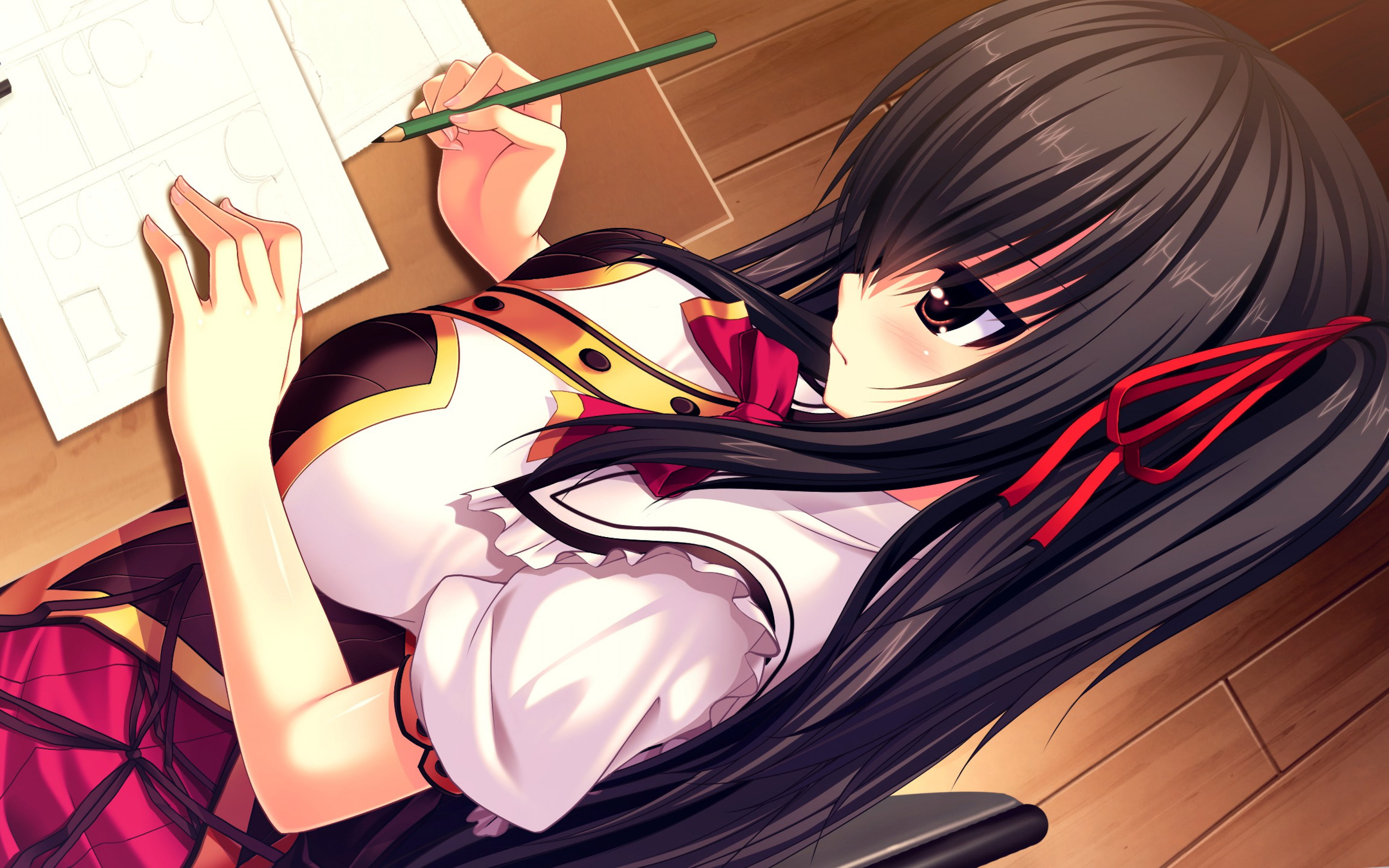 namaiki delation, shinkai nagisa backgrounds, anime, girl, Download 3840x2400 namaiki delation