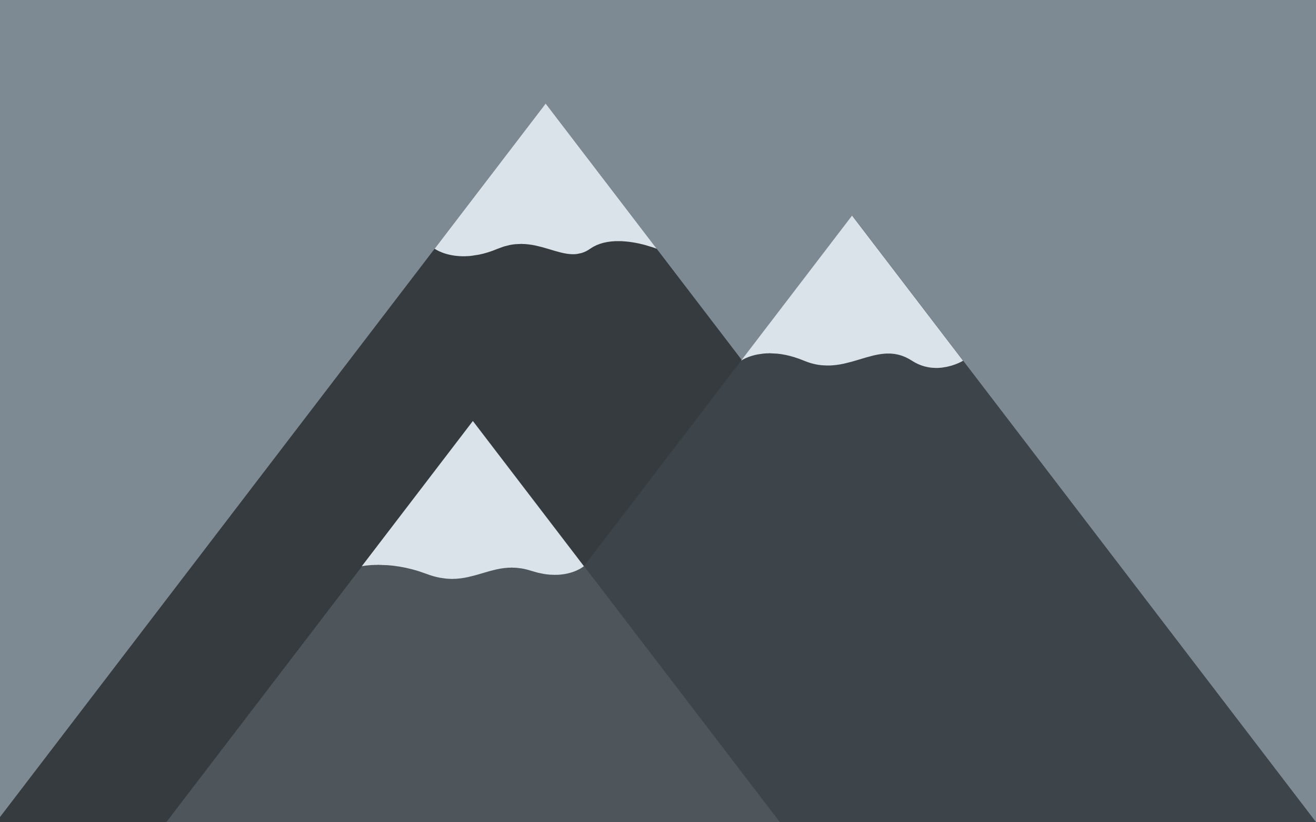 minimalism, mountains, artwork, triangle shape, no people, silhouette