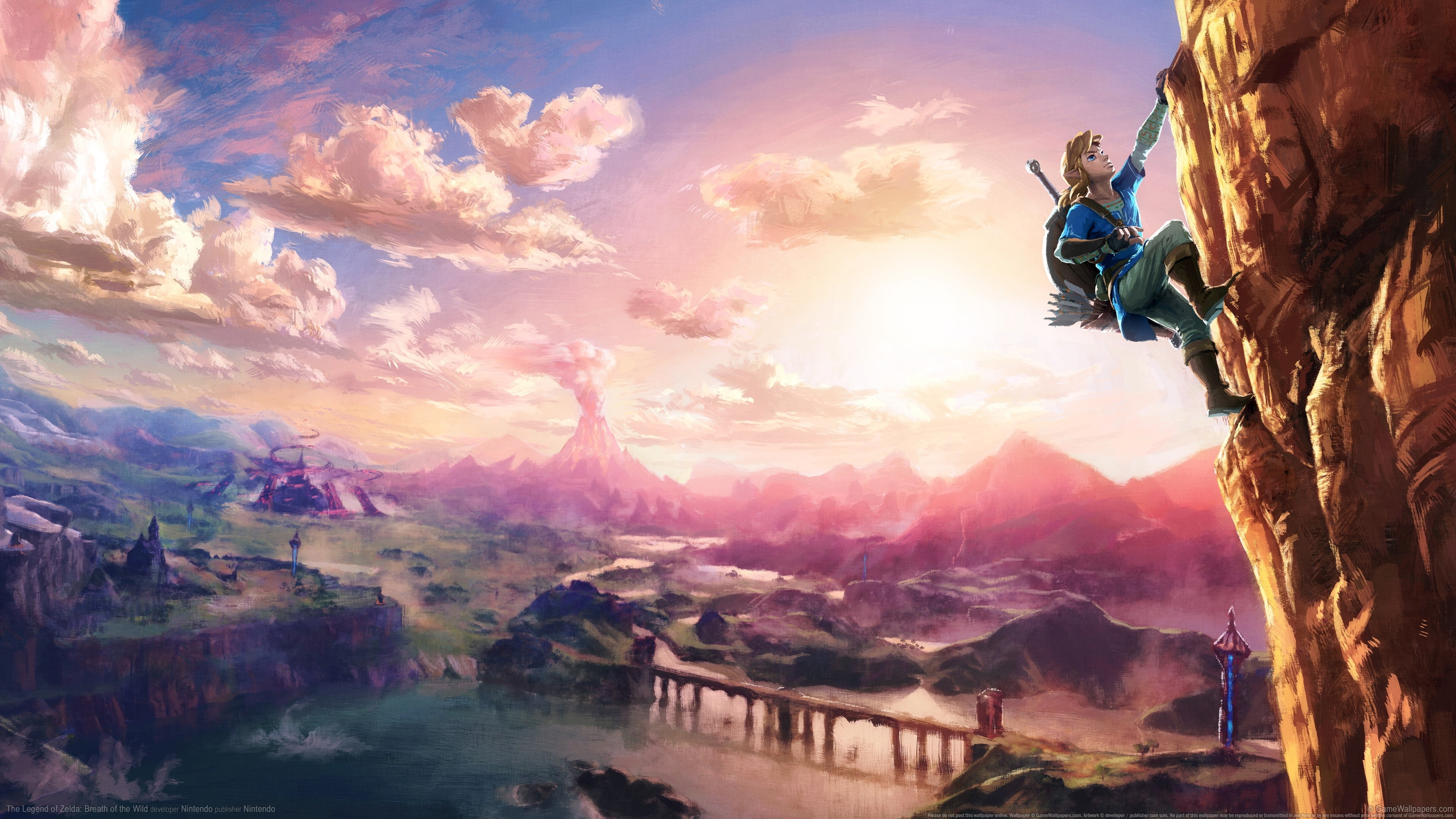 rock climbing, The Legend of Zelda, botw, watermarked, Wii U