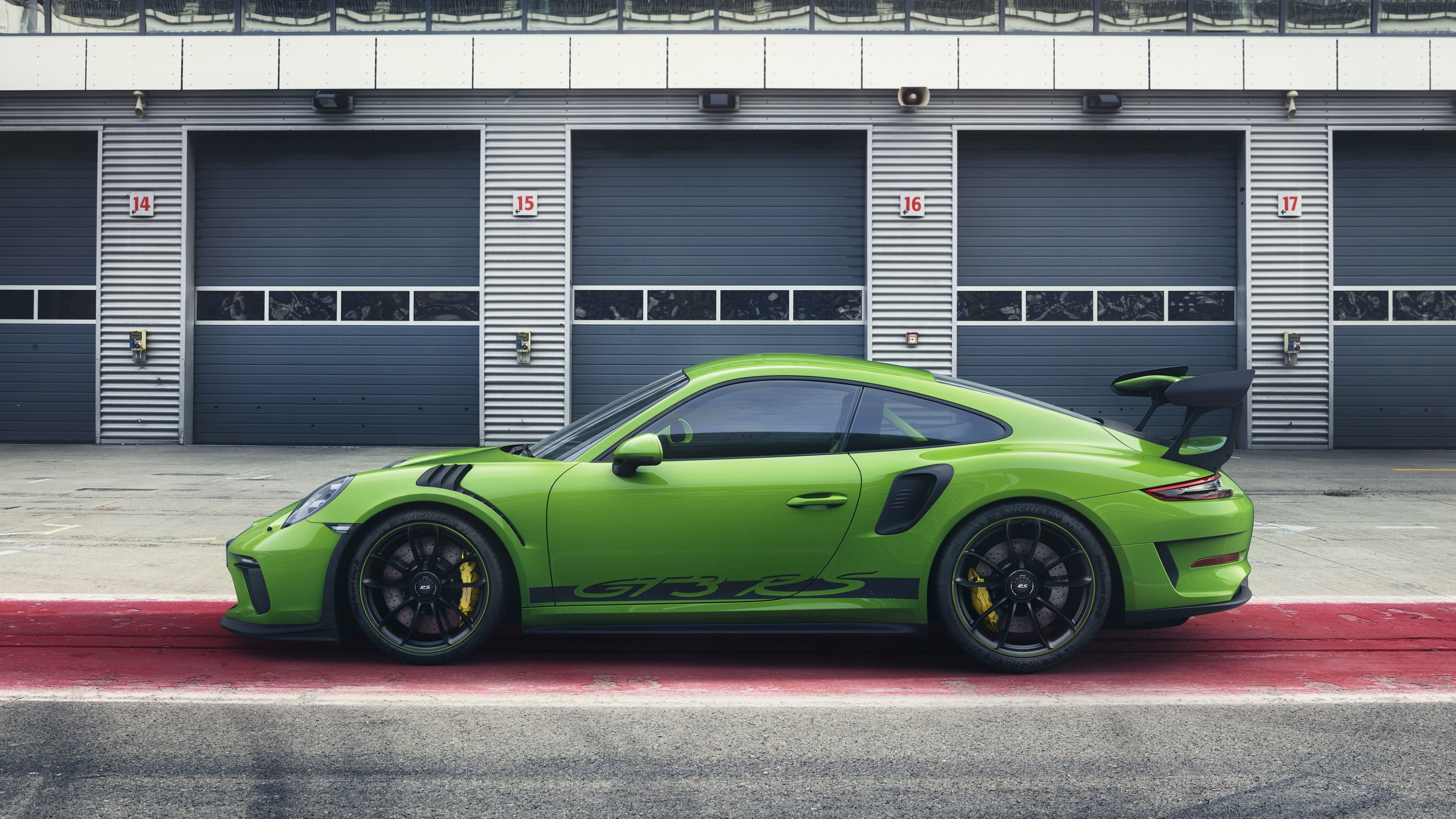 green Porsche GTS RS coupe, Porsche 911 GT3 RS, sport car, 4k