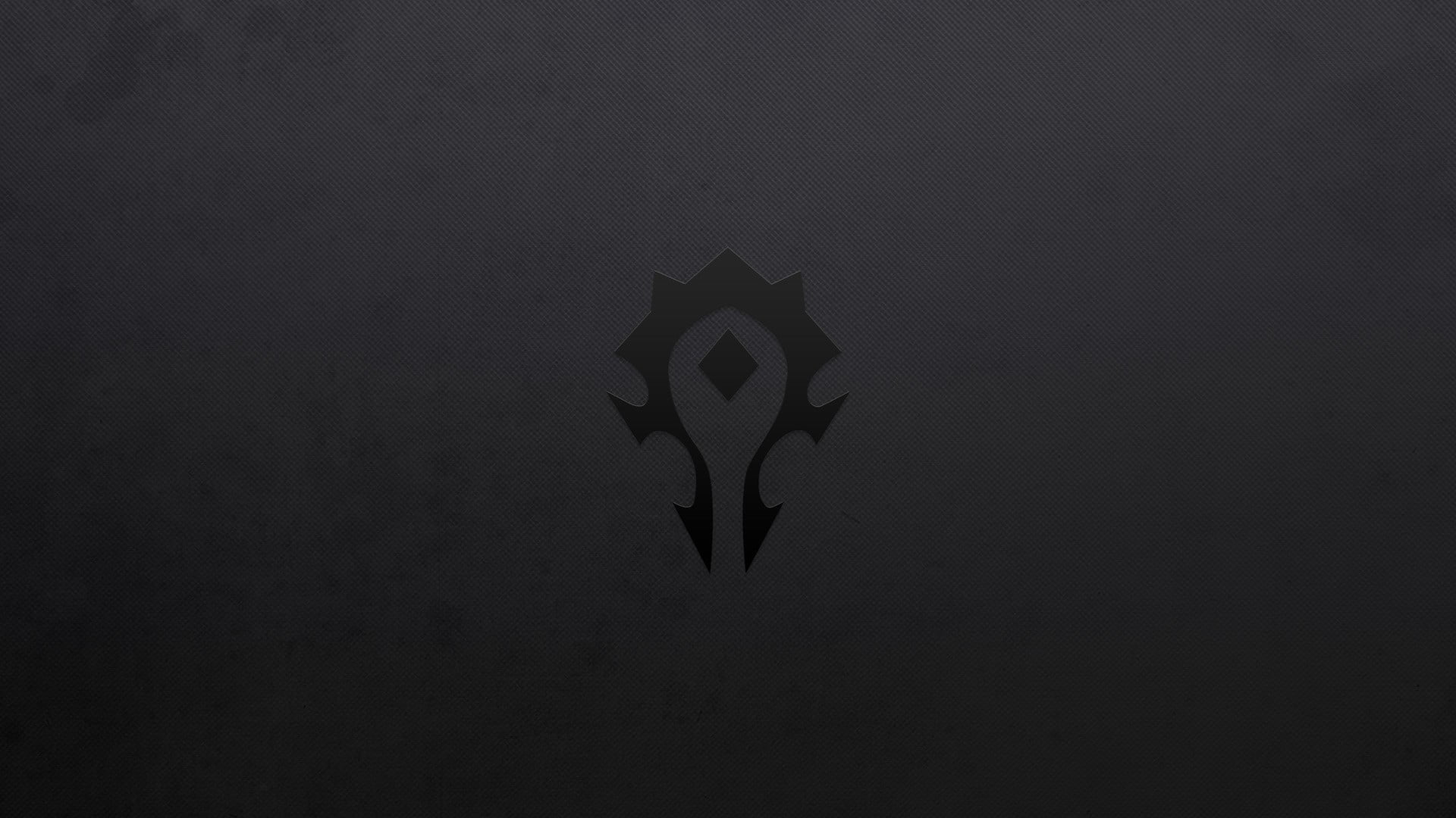black weapon logo, black background, World of Warcraft, video games