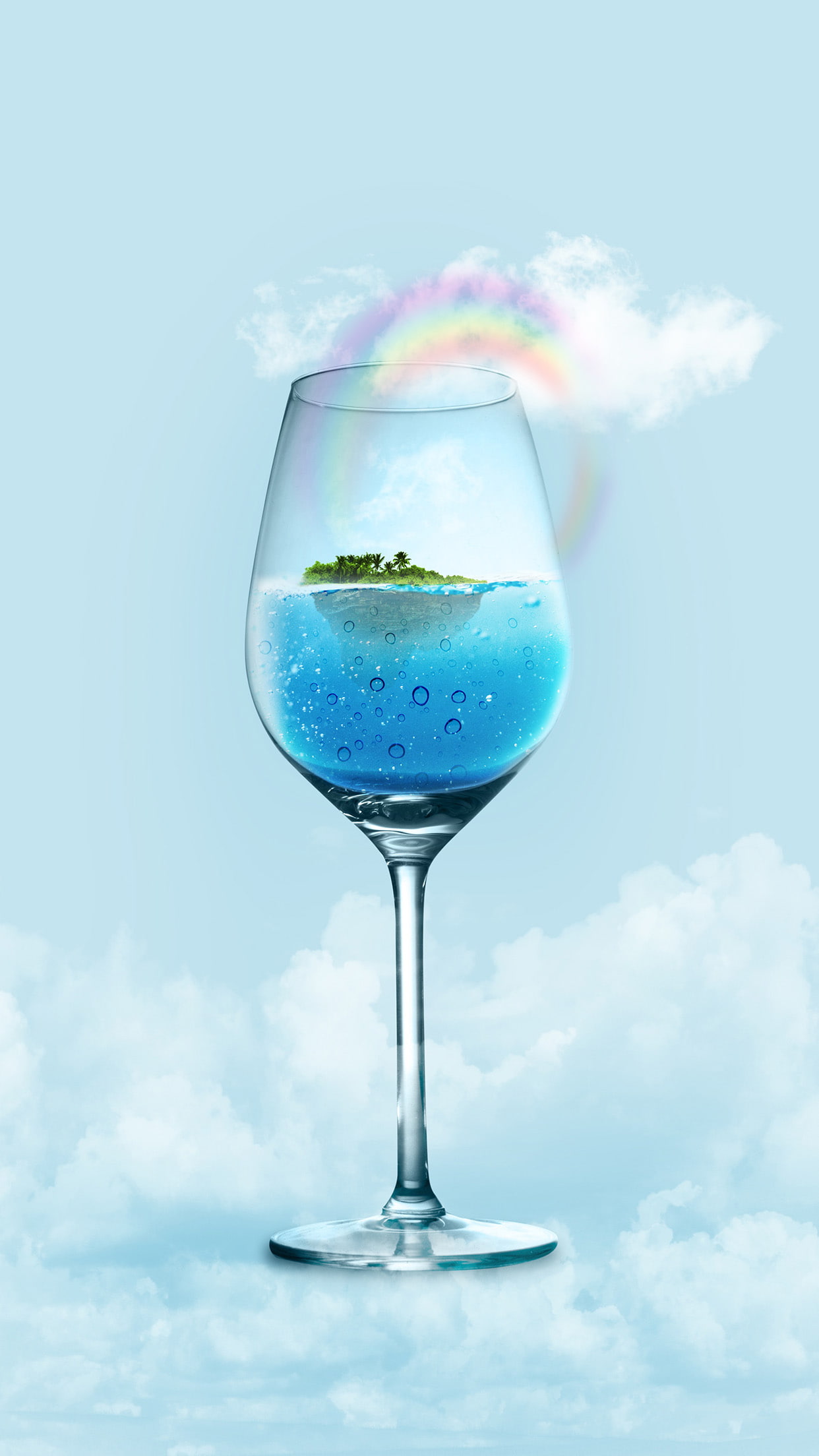 vertical, drinking glass, refreshment, food and drink, blue