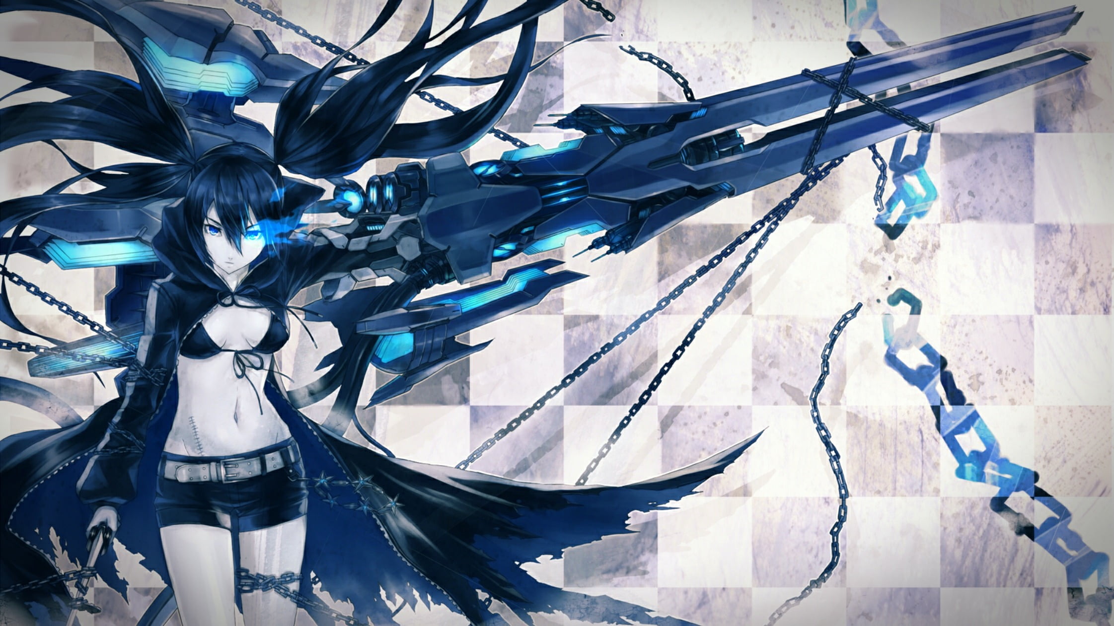 Black Rock Shooter, day, real people, wall - building feature