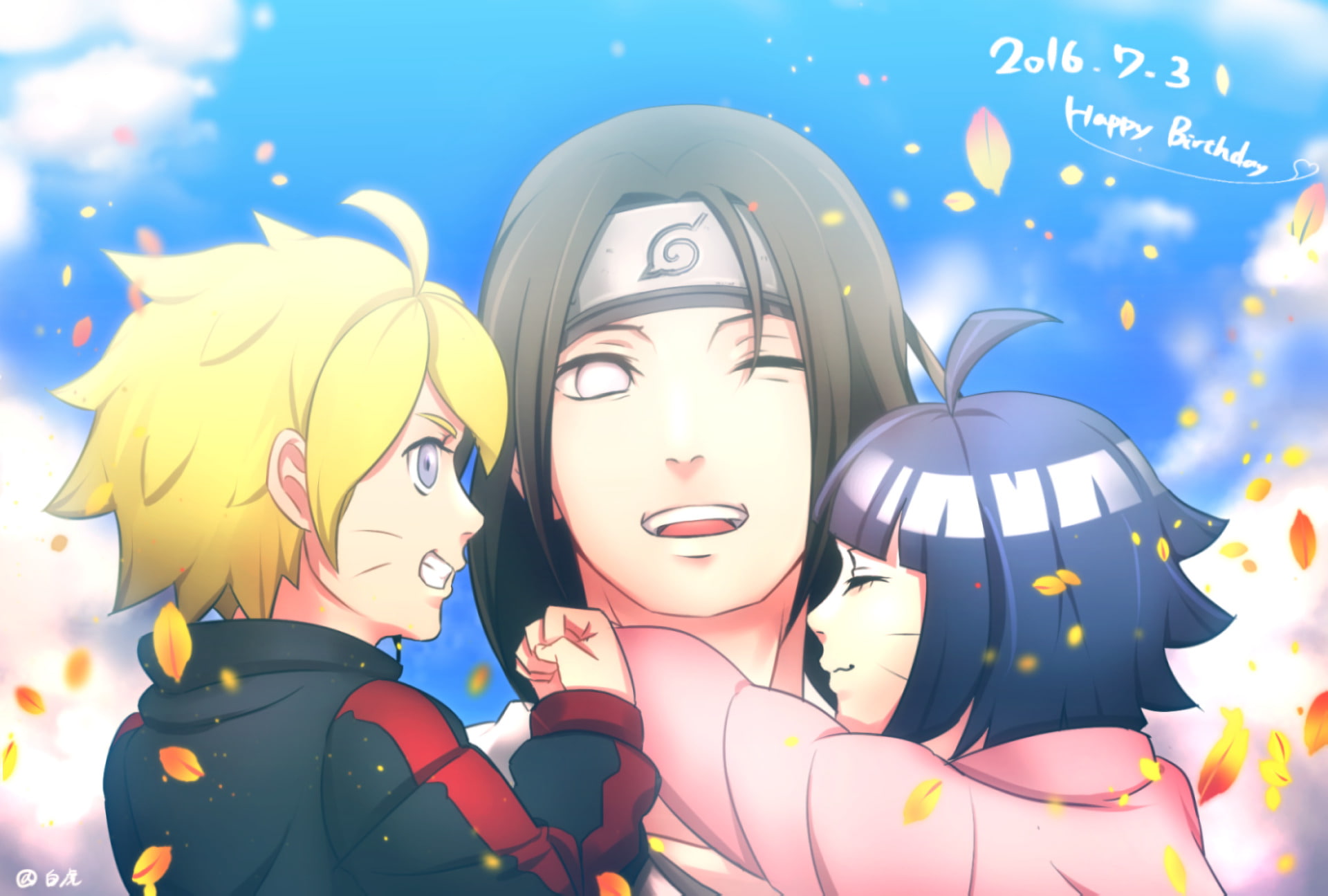 Free download | HD wallpaper: Boruto, Hinta and Himawari illustration ...