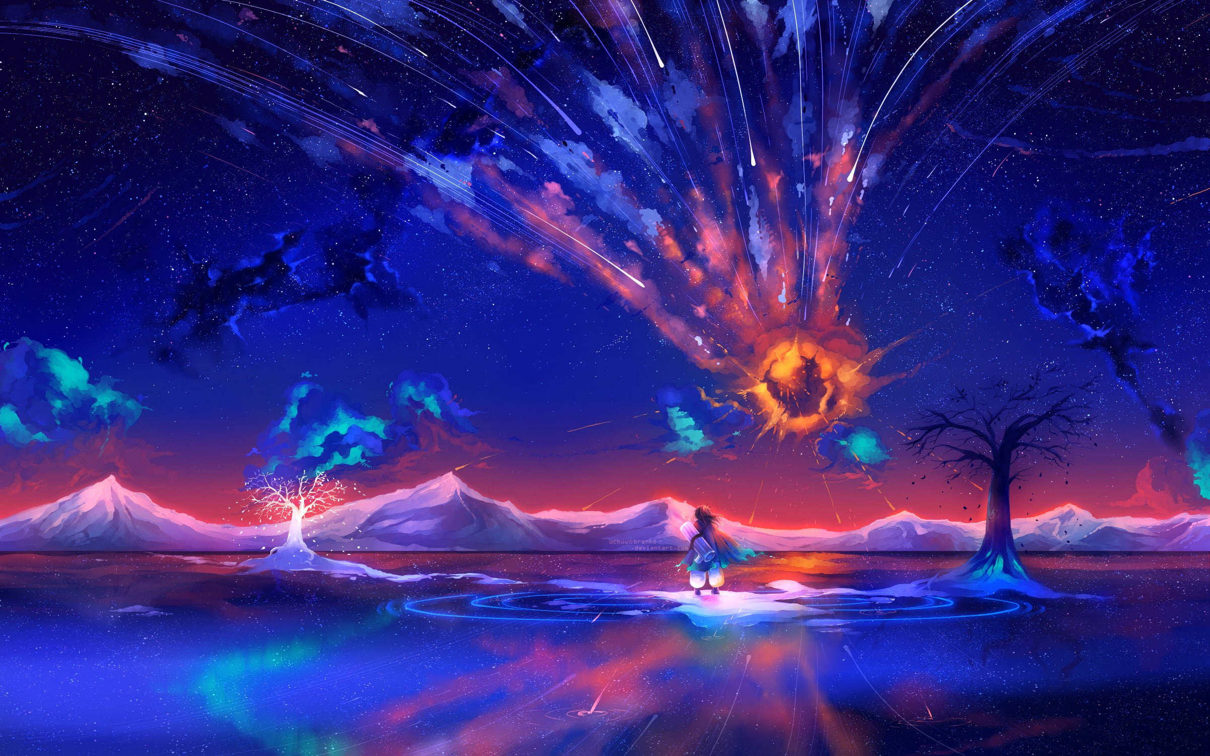 Anime, Nature, Explosion
