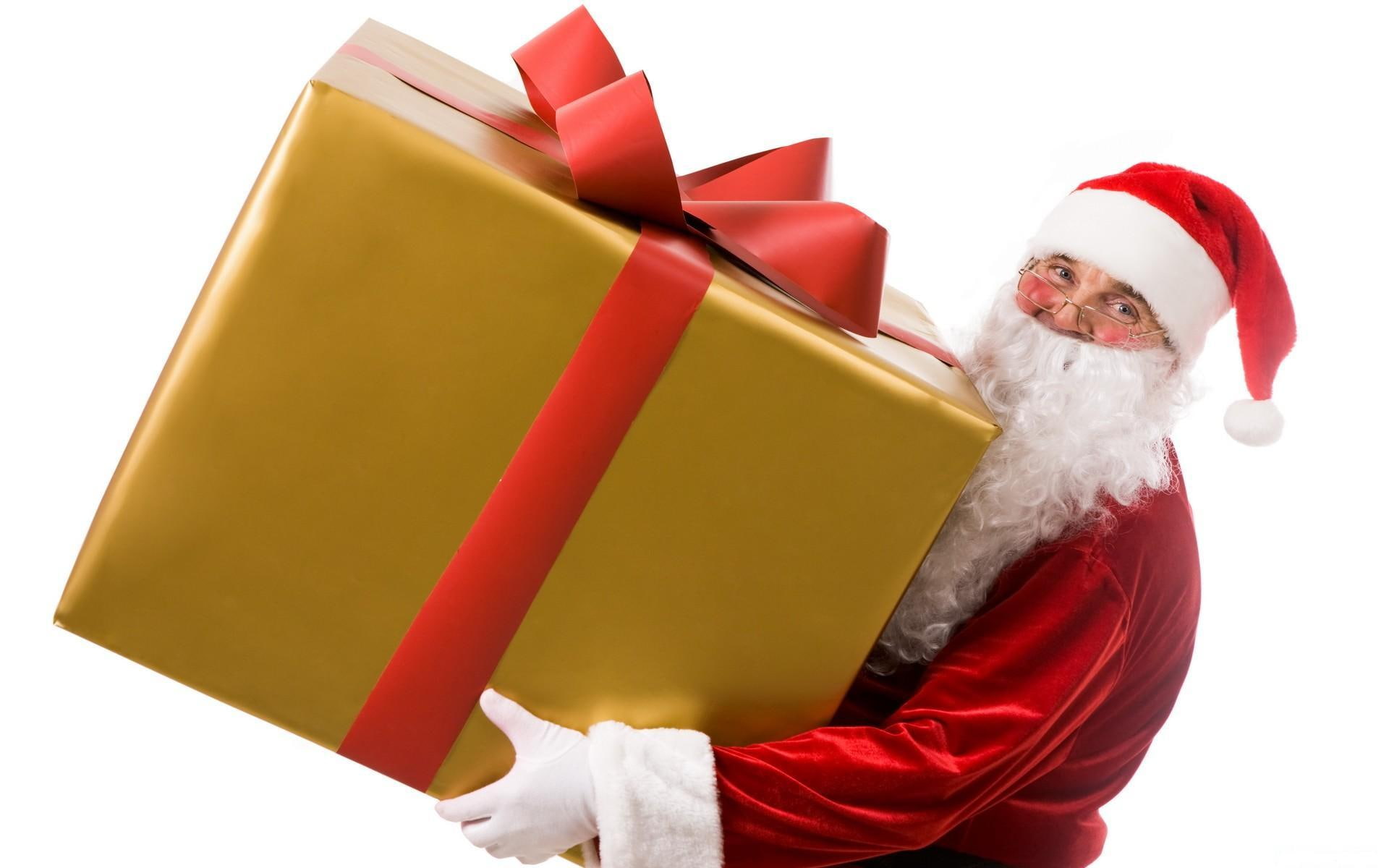 santa claus, gift, christmas, holiday, joy