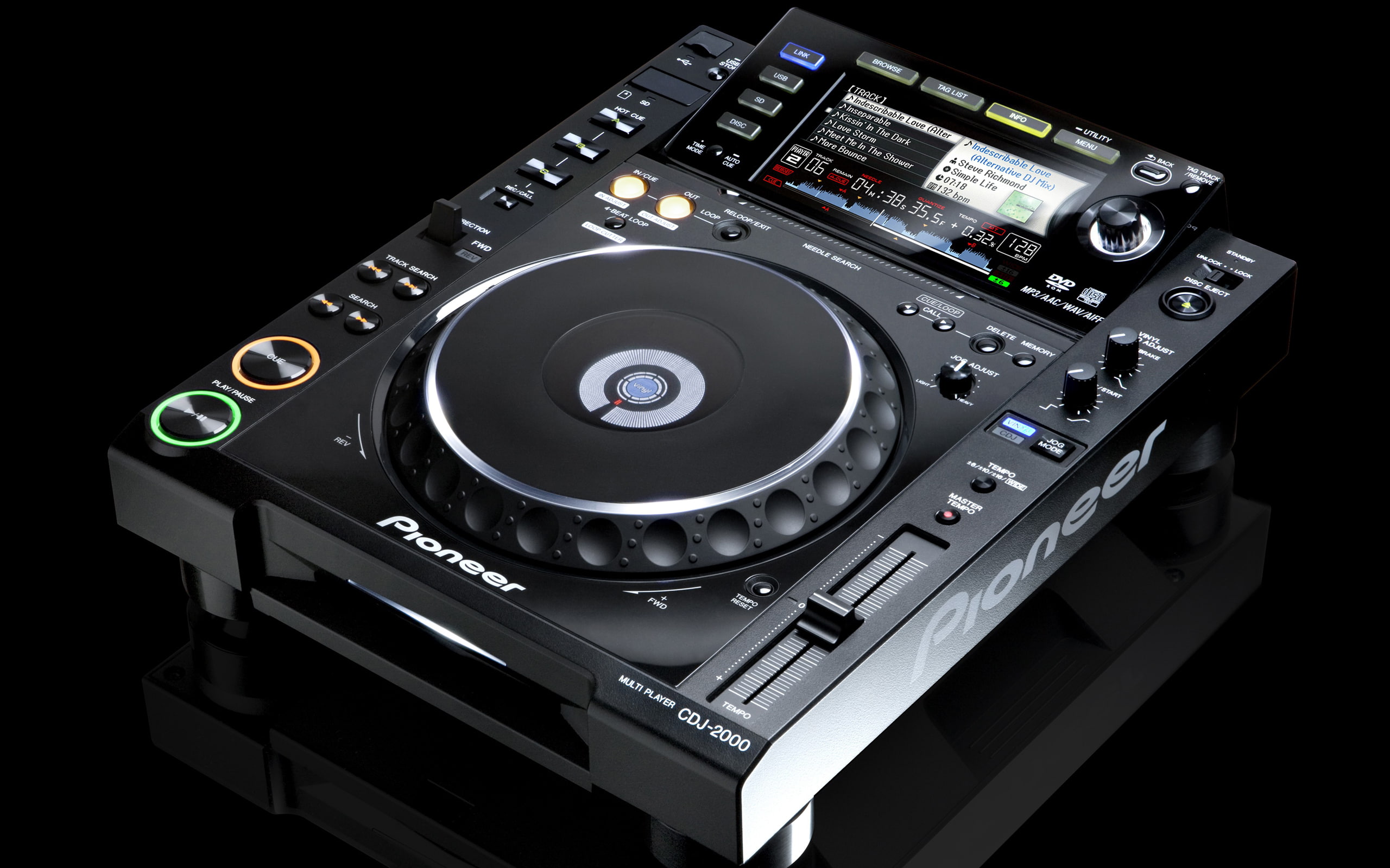 black Pioneer DJ controller, 2000, cdj, technology, music, arts culture and entertainment