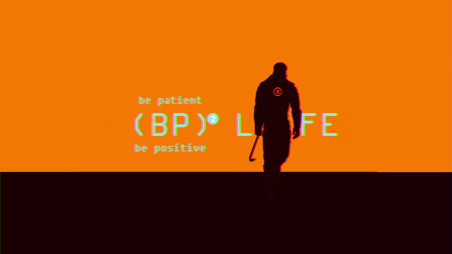 patient, positive, orange color, text, full length, one person