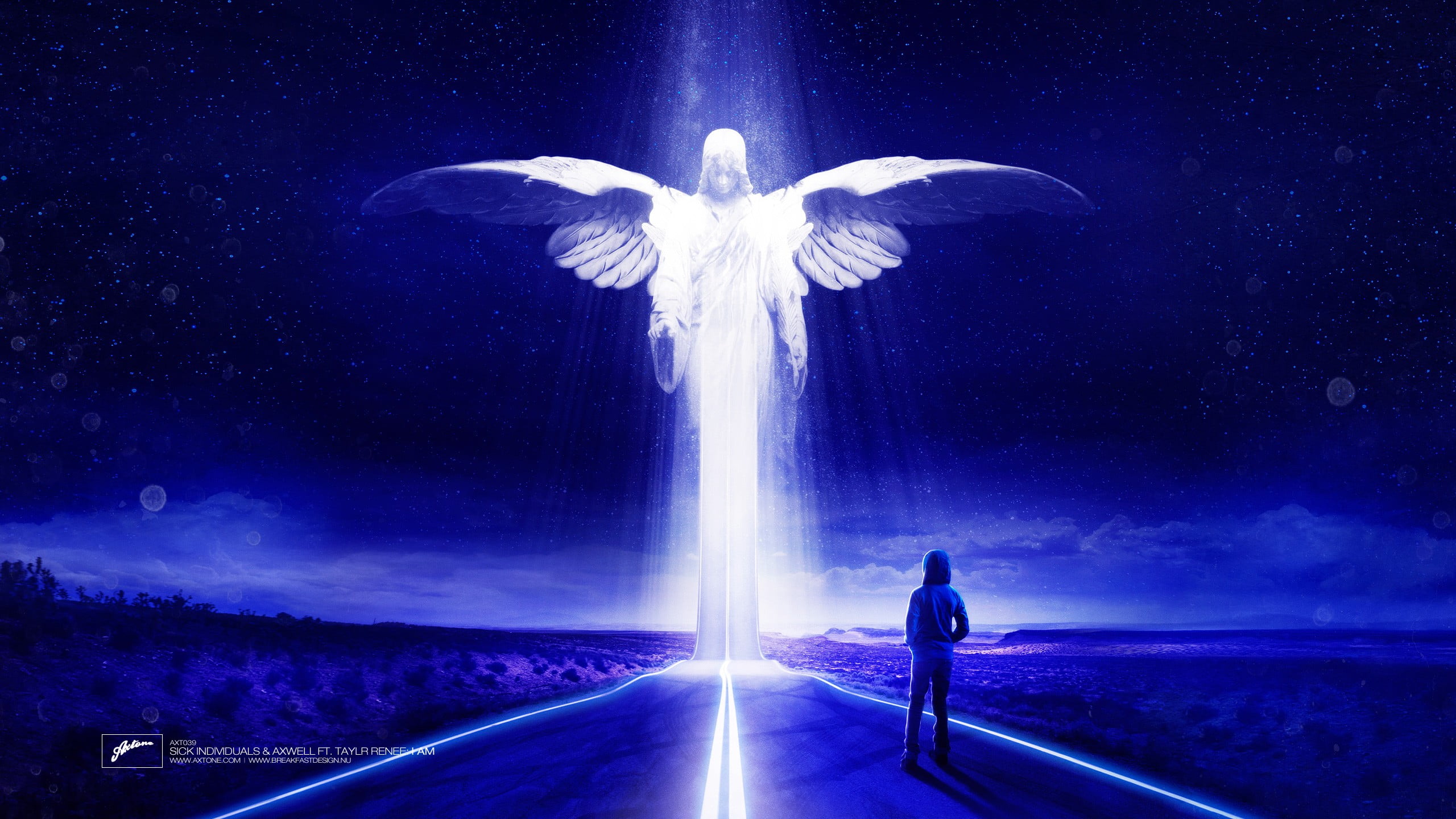 Angel statue with light digital wallpaper, Axwell, Eternal Sunshine of the Spotless Mind