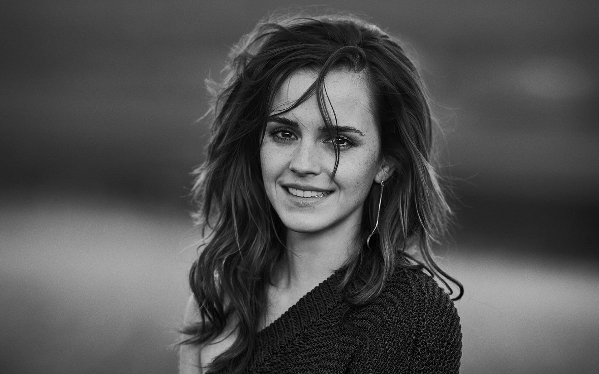 Actresses, Emma Watson, Black & White, English